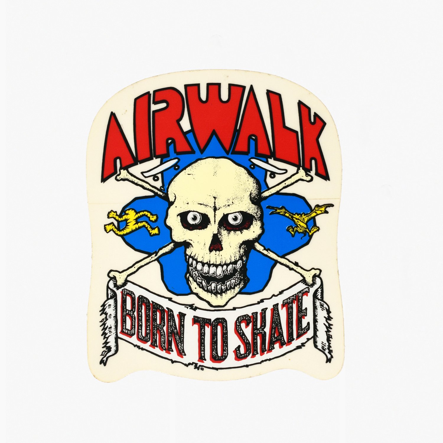 1980s Airwalk Skull & Cross Bones Sticker