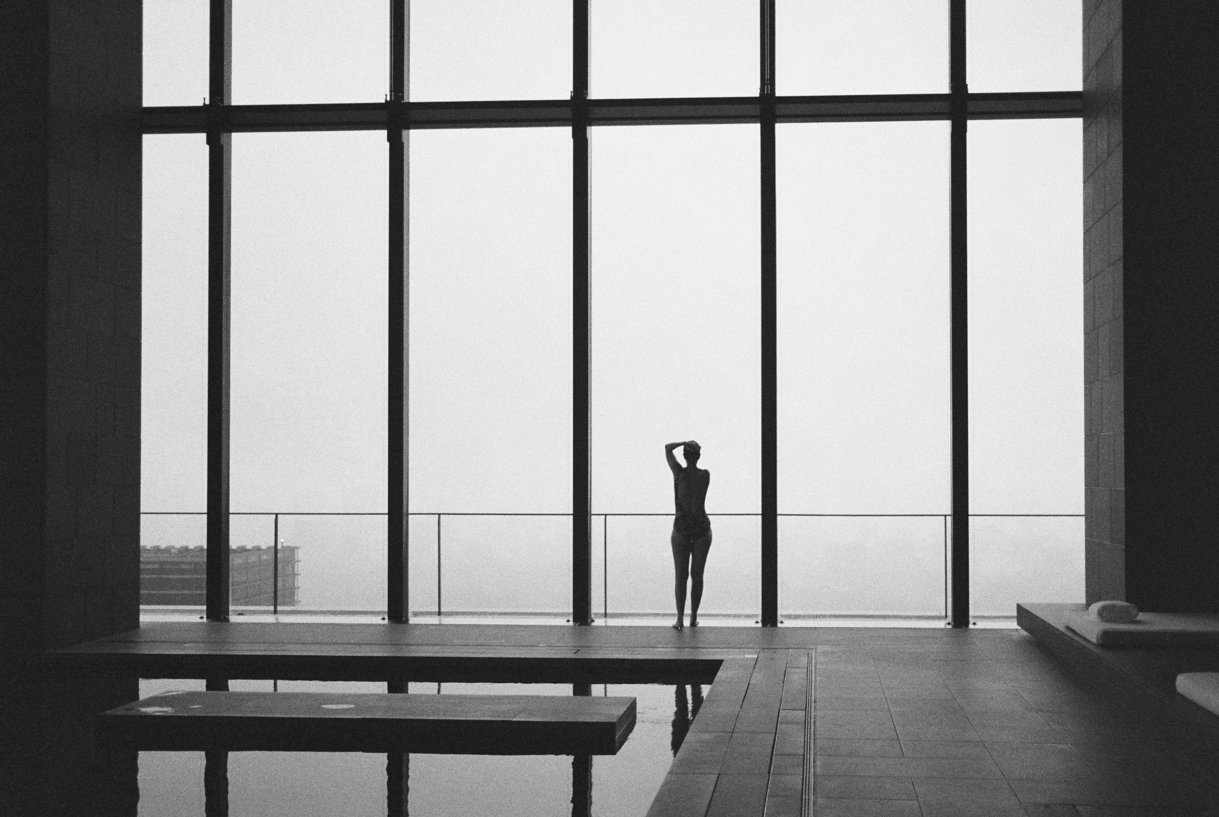 The soaring sense of scale at the Aman's swimming pool