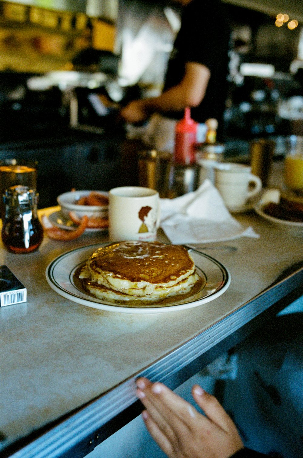 A hot stack of pancakes at the Palace Diner, Biddeford, ME