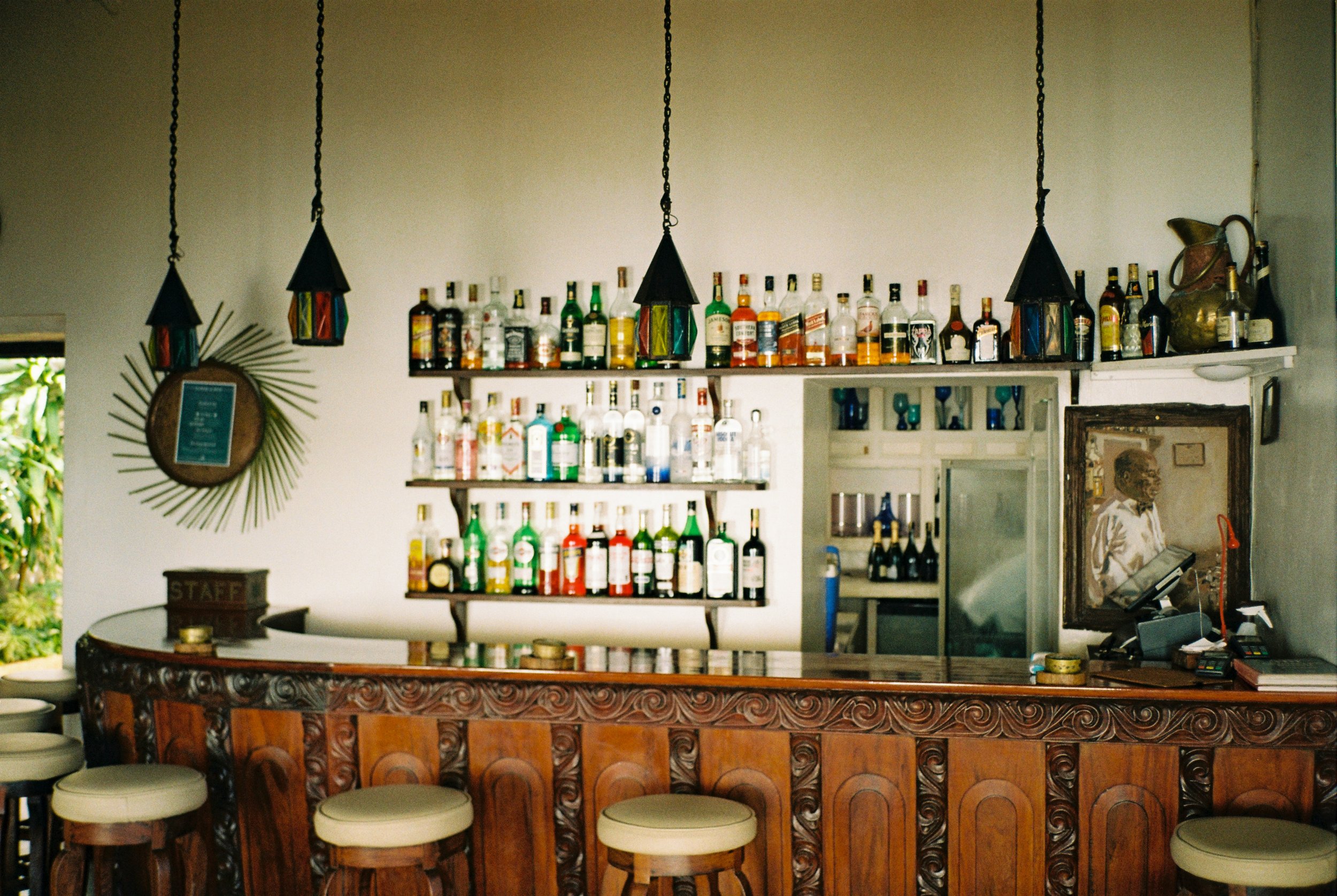The legendary bar at Peponi's
