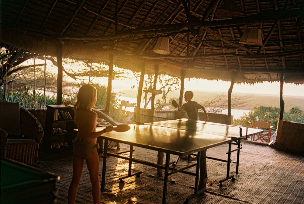 The bats only came out at night around the ping-pong table.  The golden hour light was undeniably stunning though.