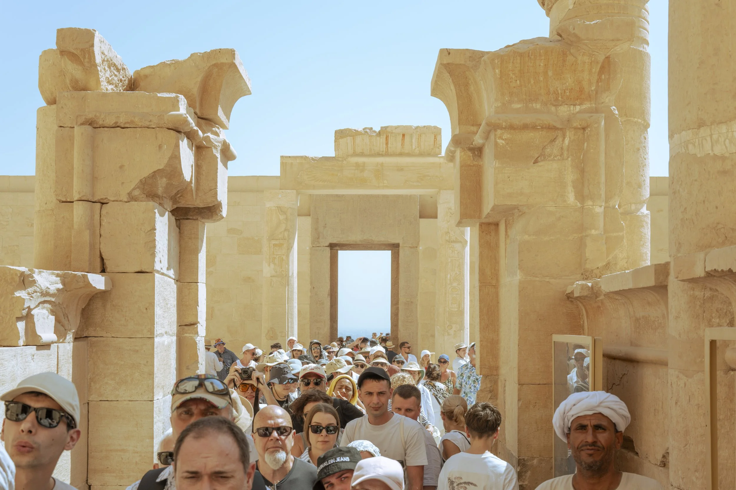 Navigating the hordes at the Temple of Hatshepsut