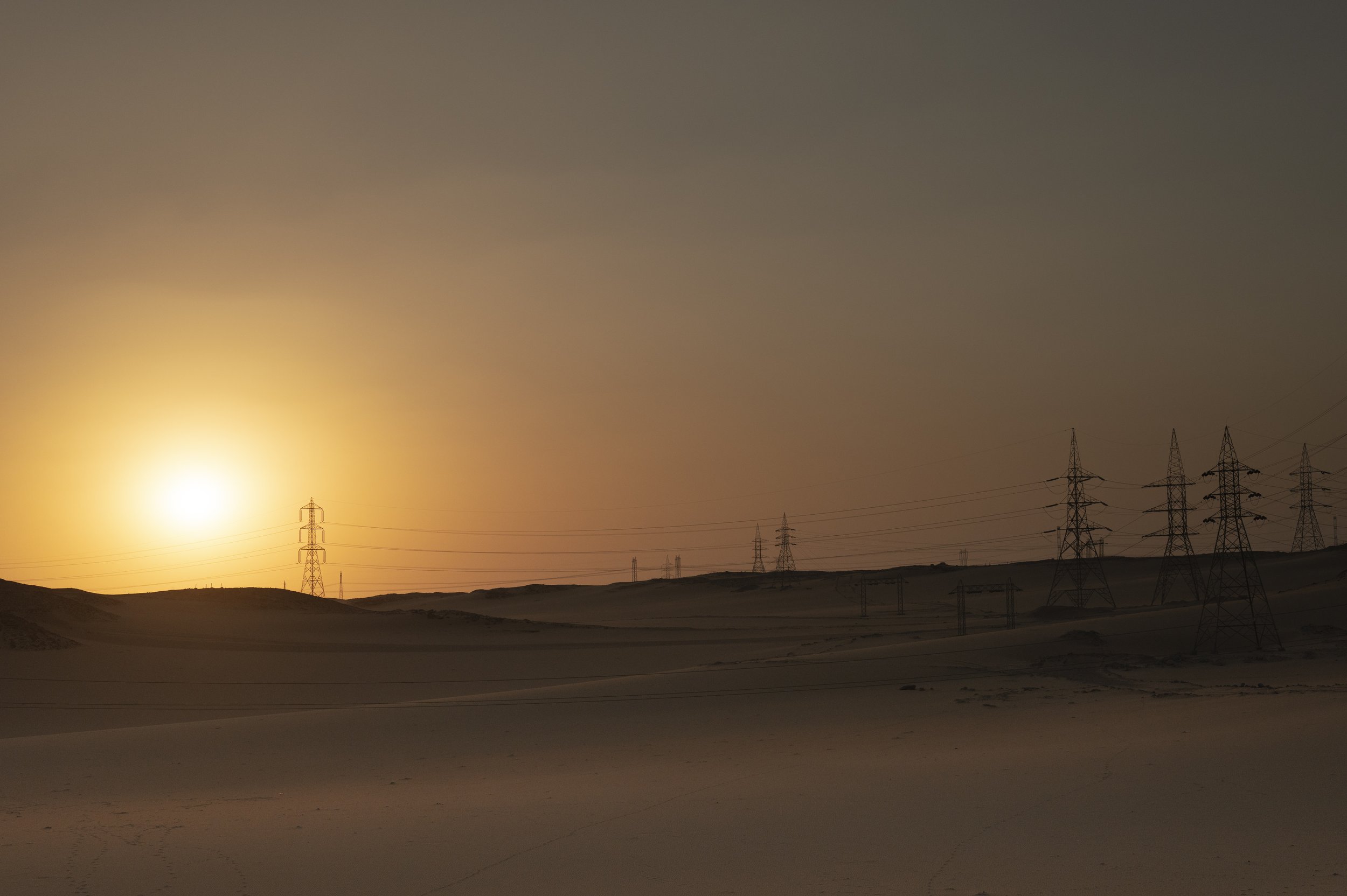 The desert separating Southern Egypt from Sudan
