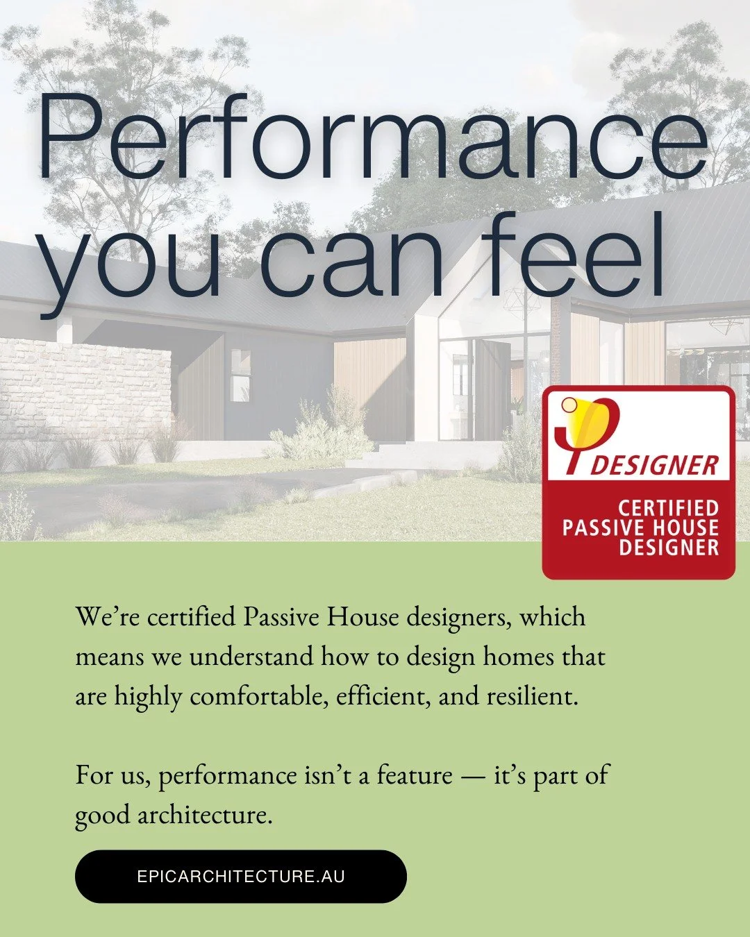 Performance isn&rsquo;t a luxury upgrade &hellip; it&rsquo;s the foundation.

As certified Passive House designers, we create homes that are comfortable, efficient, and resilient by design.
Because good architecture should work as beautifully as it l