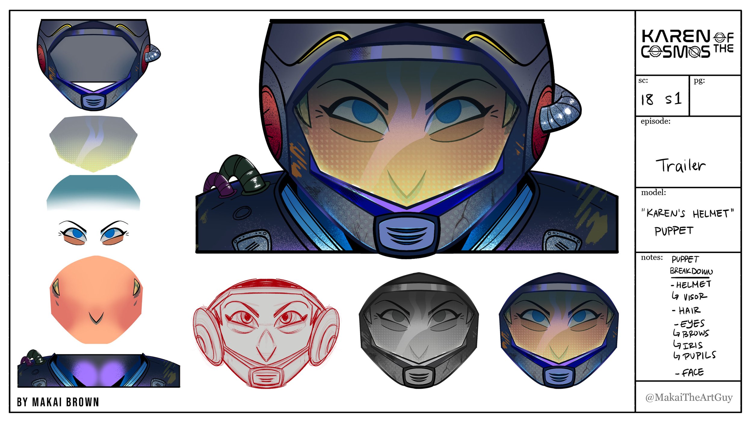 Karen's Helmet Puppet Asset