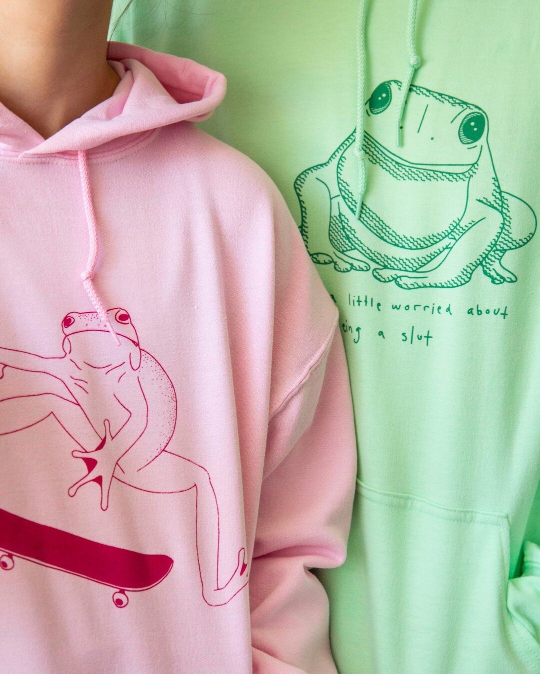 Are you more of a skater frog or slut frog kinda pal? 🐸❤️

Should we keep these as a staple in our stock, I'm leaning towards heck yes we should!! Our store is still currently frozen as we sort out both inventory and if we're switching selling platf