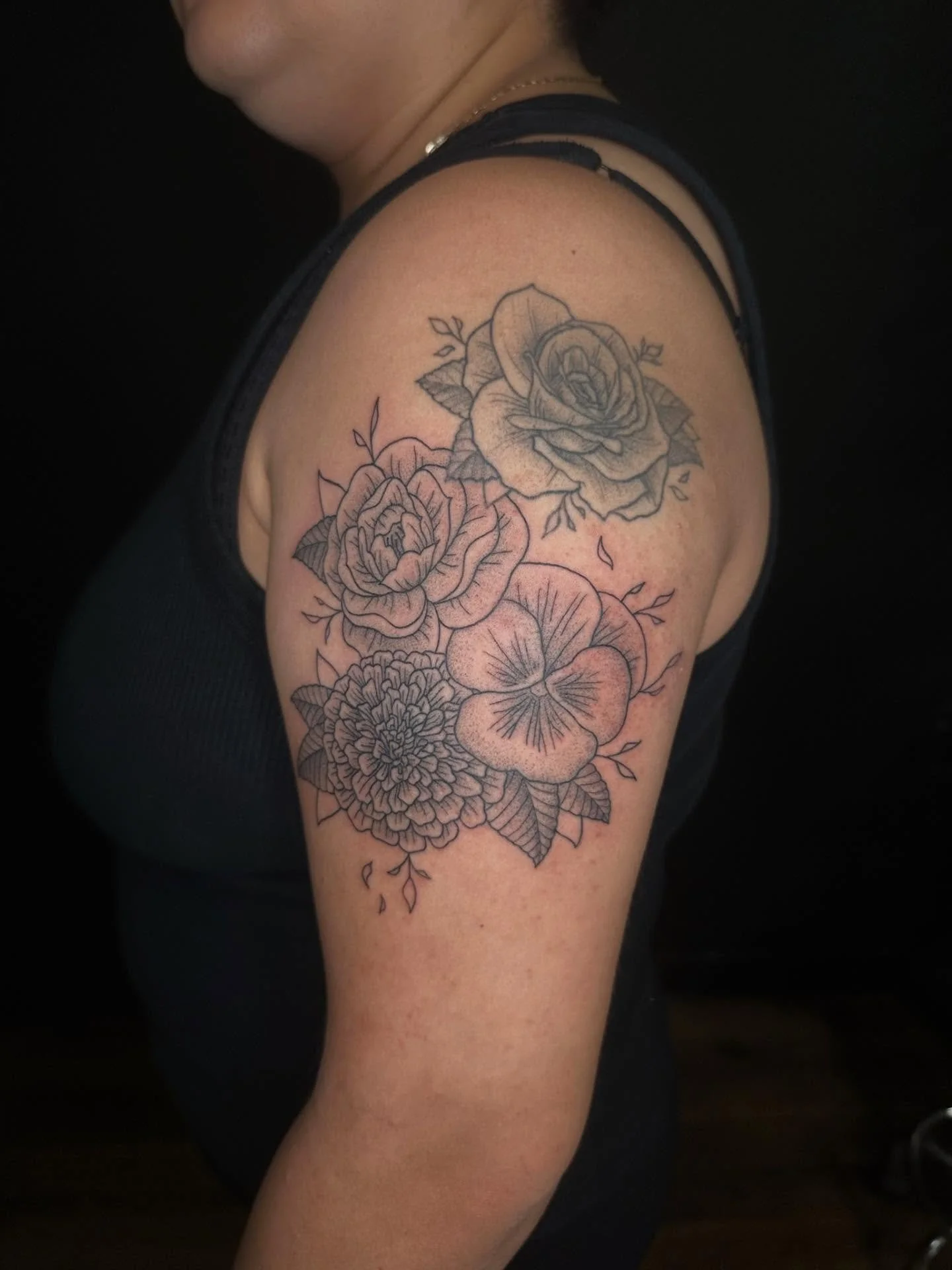 Finished out this birthflower piece for Claudia!!!ππΉπΈπ
The rose is healed from almost a year ago, all the rest is fresh!
Booking October and November @darkartstattoomd just send a DM or my booking form for a spotπ