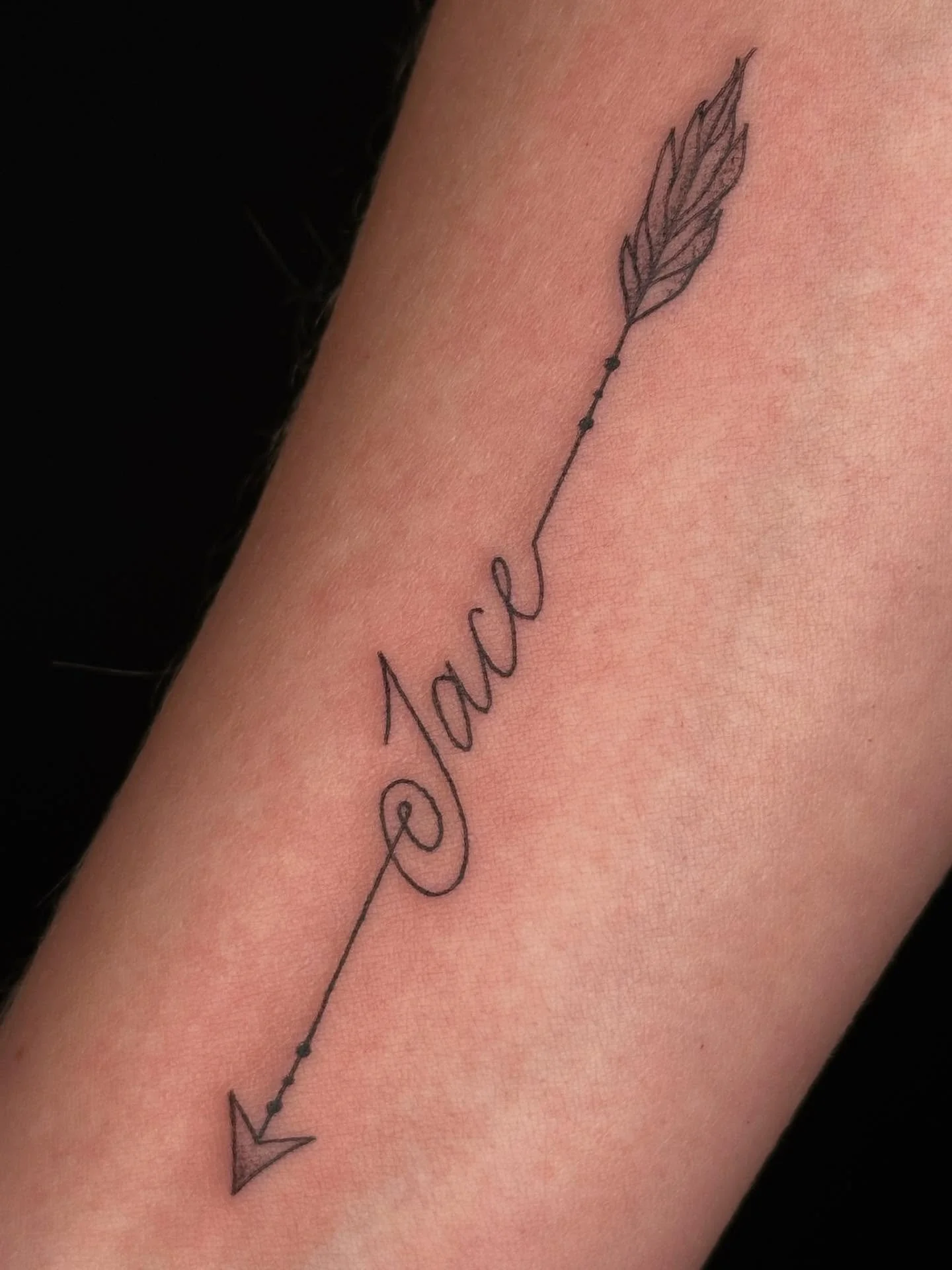 A sweet piece for Kristina of her son&rsquo;s name!!!!💕🥰

Booking January and February @darkartstattoomd just send a DM or my booking form for a spot💖