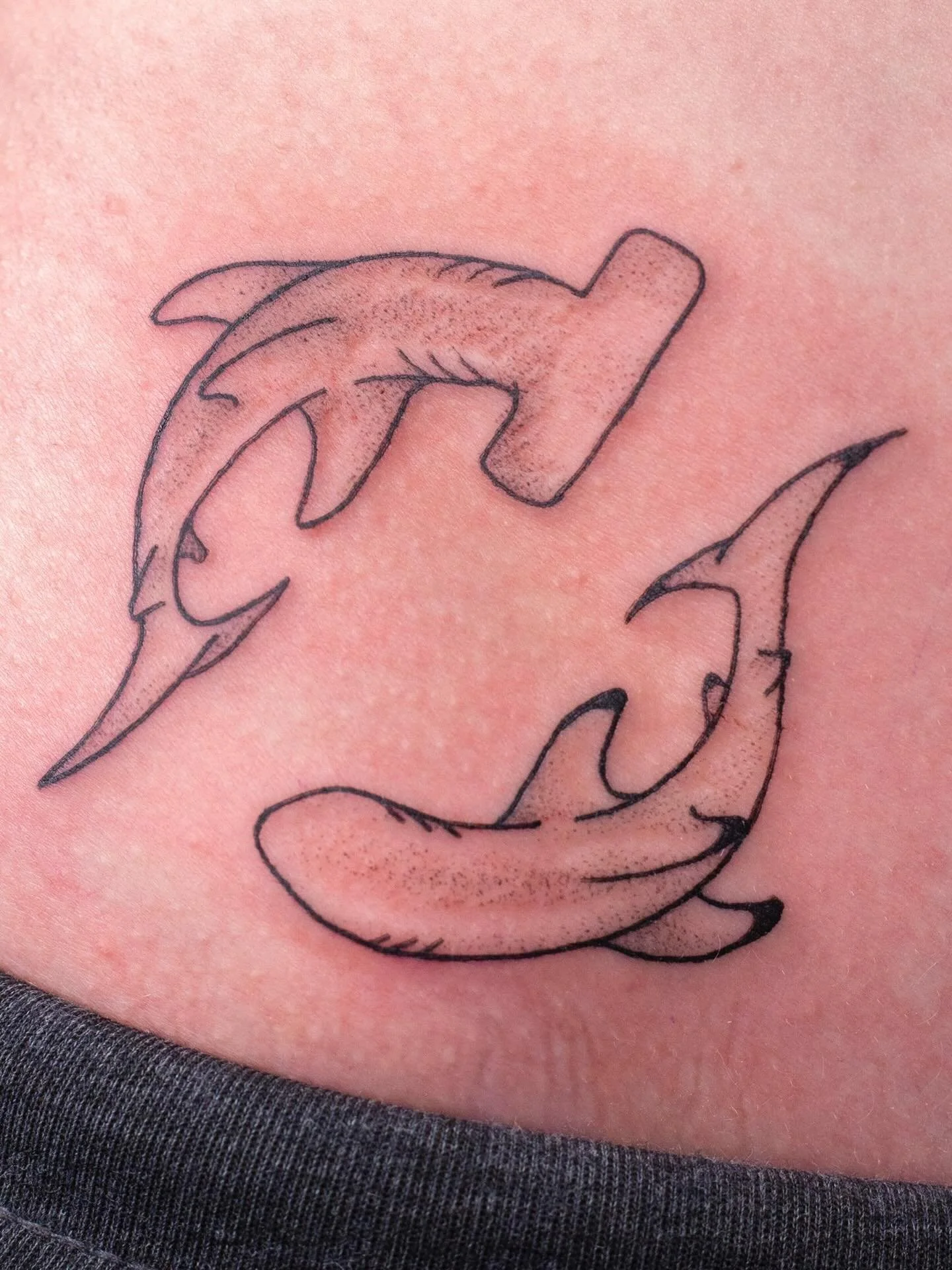 A hammerhead &amp; a black tip reef shark for Zandra!!!🦈💕

Booking March @darkartstattoomd just send a DM or my booking form for a spot💖