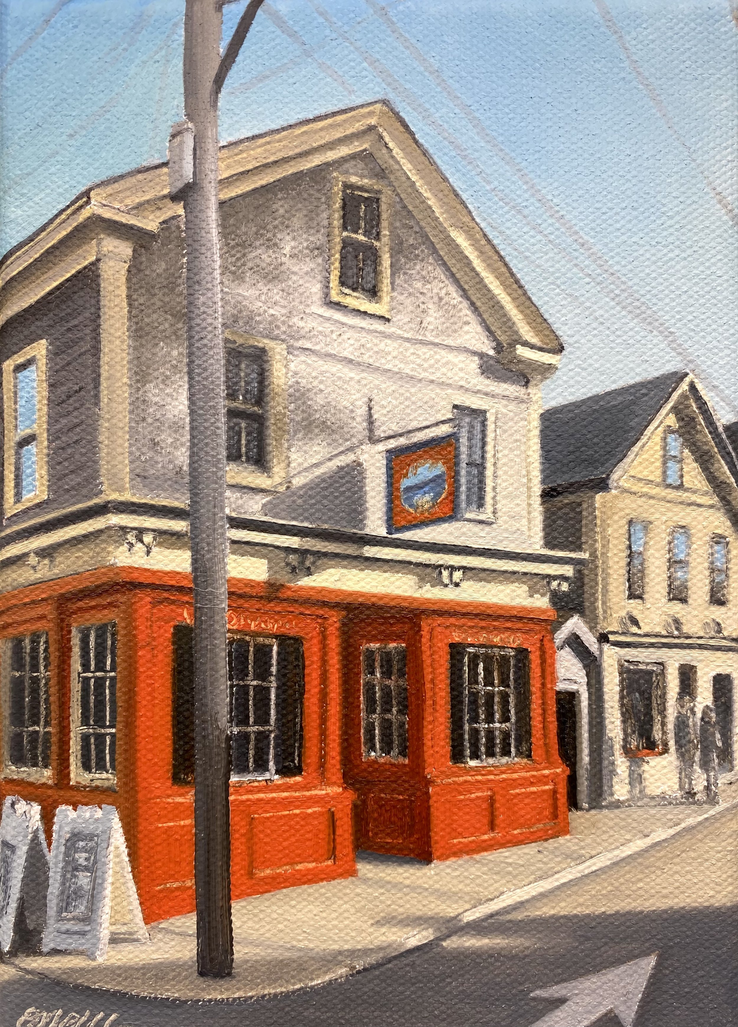 Squealing Pig  7"x5" Oil on Canvas