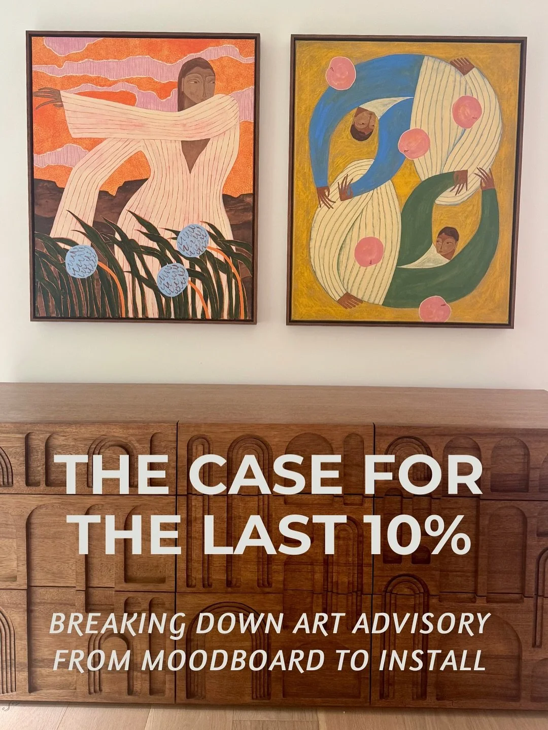 Remodel done. Furniture in place. Everything layered and styled, but the space still felt unfinished.

This Santa Monica project shows what I call the last 10%: how art turns a beautiful house into a home. From moodboard to sourcing, to commissioning