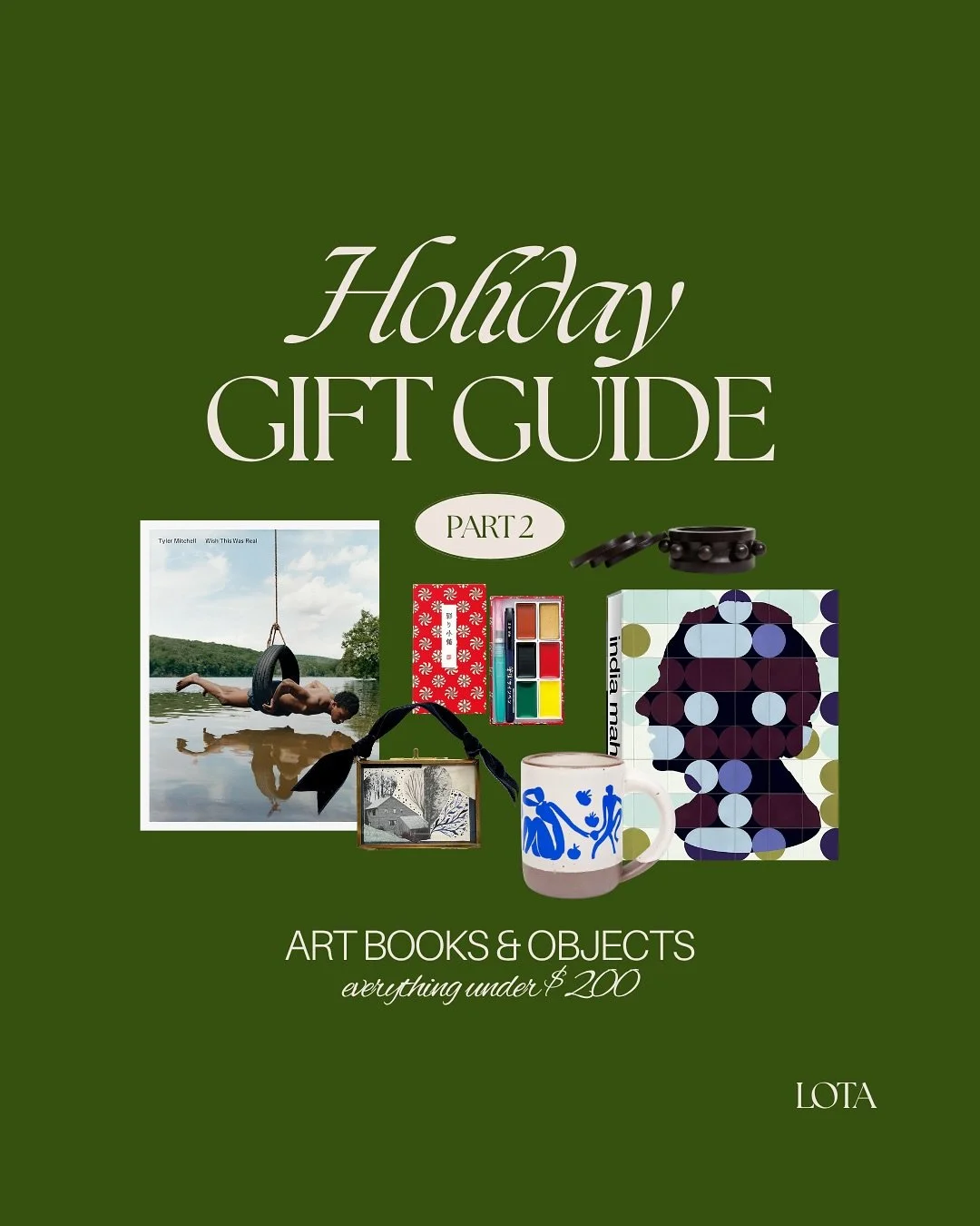 Part two of my Holiday Gift Guide is here with art books and decor objects - basically a moodboard you can touch, feel, and wear. 

&bull; @studiomuseum catalog celebrating 200 years of Black art
&bull; @tylersphotos dreamlike photographs that make y
