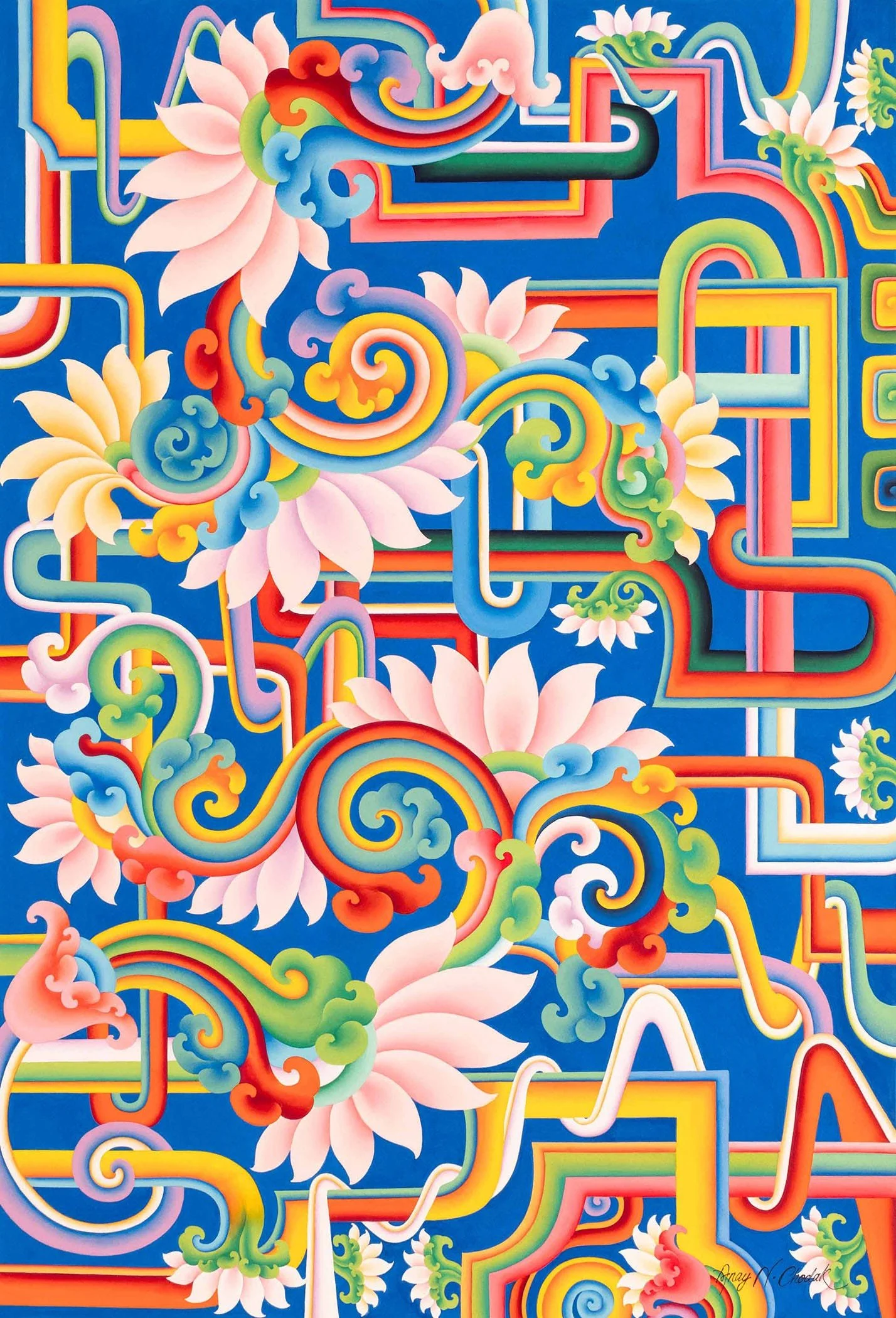 How this artist blends ancient Buddhist wisdom with contemporary abstraction