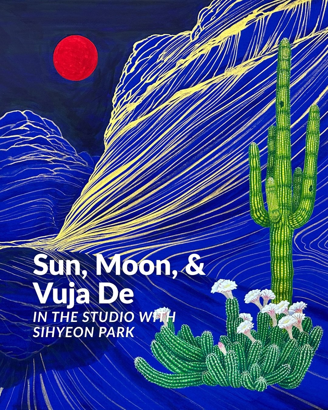 We all look up at the same sun and moon &mdash; whether you&rsquo;re in Busan, San Diego, or the middle of Monument Valley. 
Korean painter Sihyeon Park (@artist_sihyeonpark) takes that idea and turns it into a visual language. She works in tradition