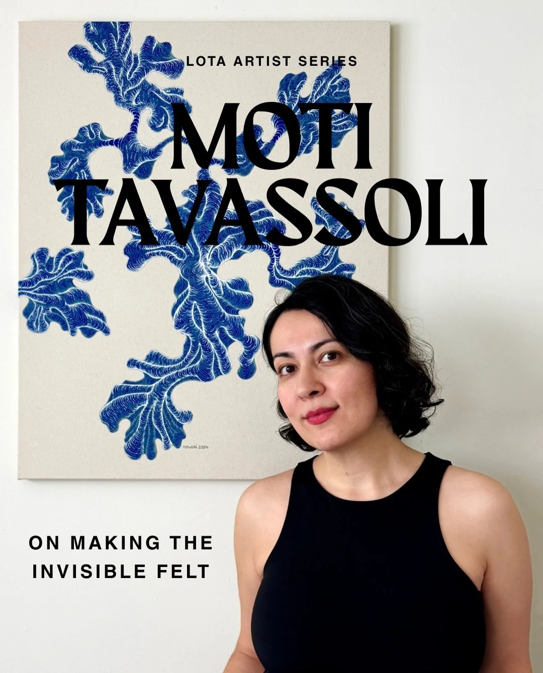 I first saw Moti Tavassoli&rsquo;s (@motimakes) work at The Other Art Fair (@theotherartfair) a year ago and was completely mesmerized. From a distance, the paintings felt almost like landscapes. Up close, they read more scientific/topographical, and