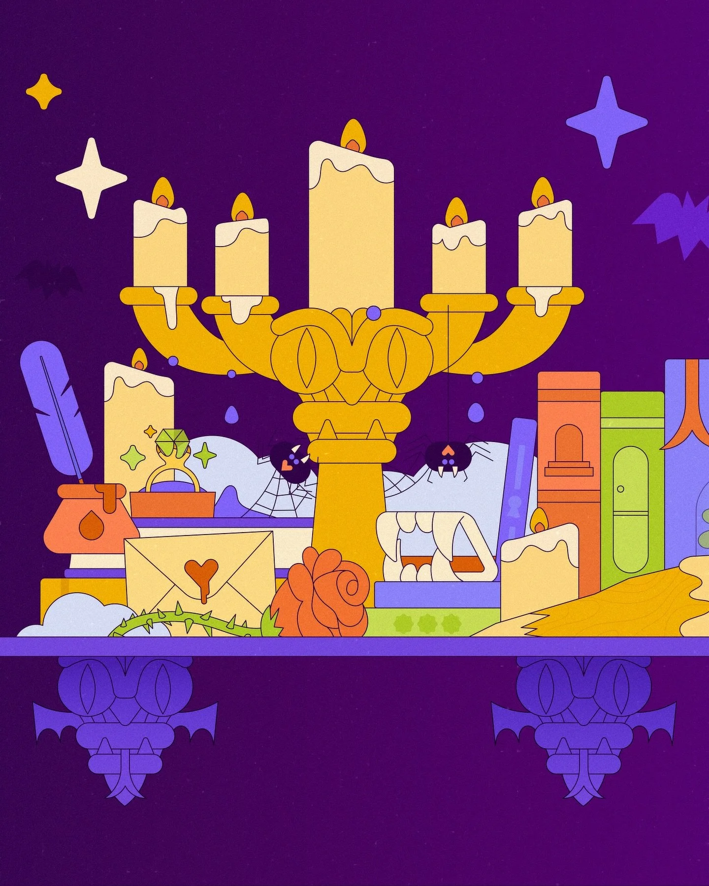 The first drop of illustrations for Halloween 🎃 for Google Play books! There&rsquo;s so much spooky fun packed into each drawing from goofy ghosts, silly worms, poison mushrooms, and scary stories. This series was designed as one long continuous boo