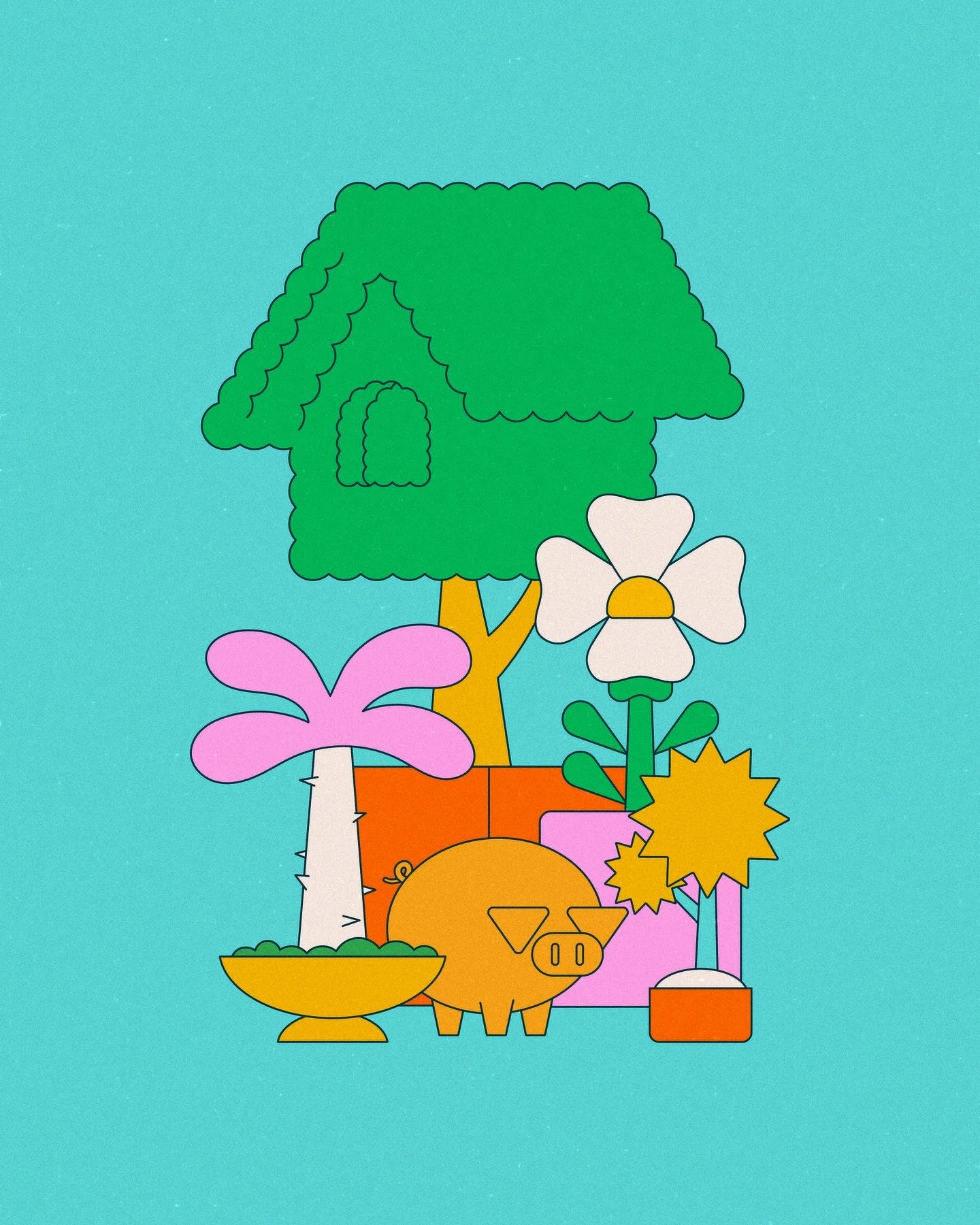 Another closeup look at my business card designs. This one was inspired by a trip to Mexico City. I absolutely fell in love with all of the amazing topiaries around the city. It seems most places forgot how to have fun with their shrubbery, not CDMX 