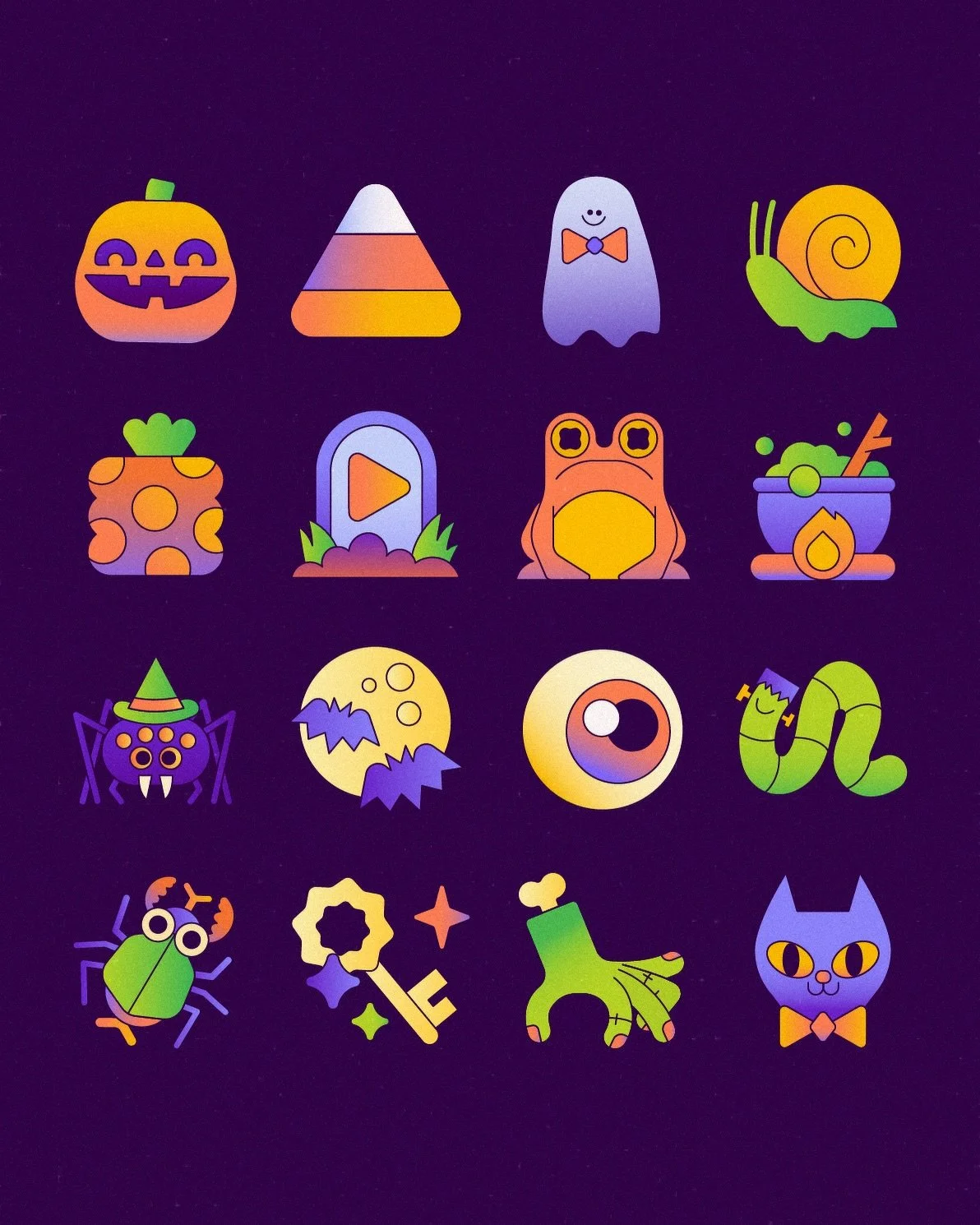 And one last one - some Halloween icons. Two different ways. This is the last one for this year. I promise.
