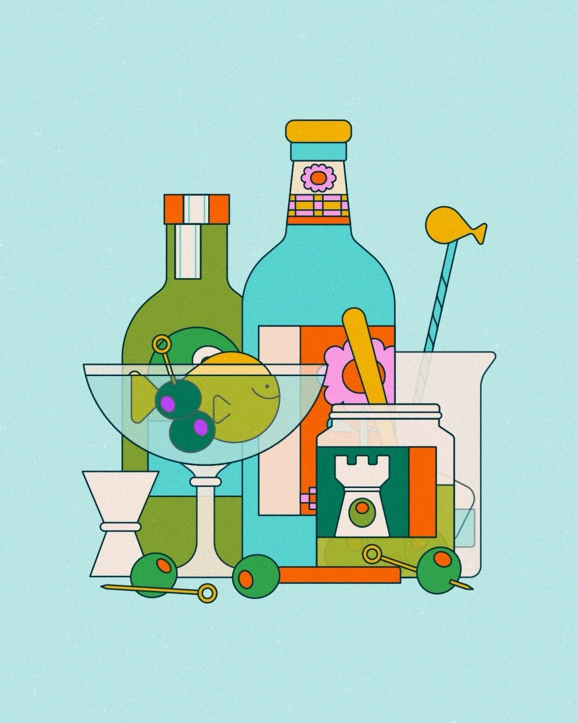 Keith 🐟 said he was doing dry January, but martinis 🍸 don&rsquo;t count. It&rsquo;s really more of a damp January. A drizzle. A sprinkle. He&rsquo;s a fish that likes to have a good time I guess🥴. Stay tuned for some more drinks🍹🍾🥃🥛 he&rsquo;l