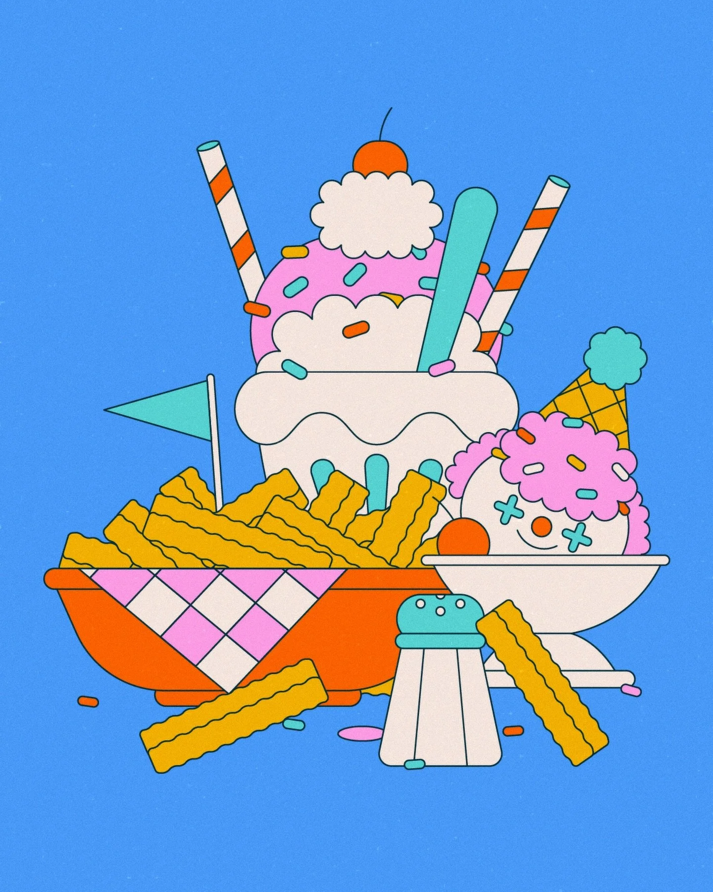 If you&rsquo;re still doing Dry January I hope your weekend looks like this 🍦🍨🤡🍟. Live a little whydoncha?