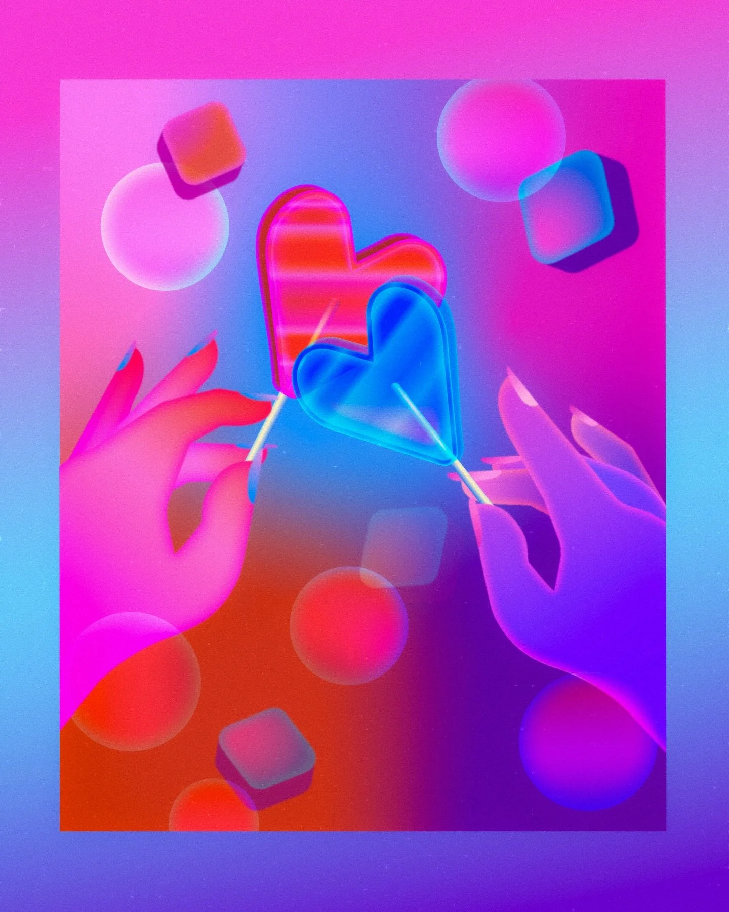 Coming in steaming hot with some Valentine&rsquo;s Day work for Google Play. A glowing and gradient-rich departure from my usual style this campaign celebrates love in all forms and human connection. Wishing you all a weekend of love and happiness. W