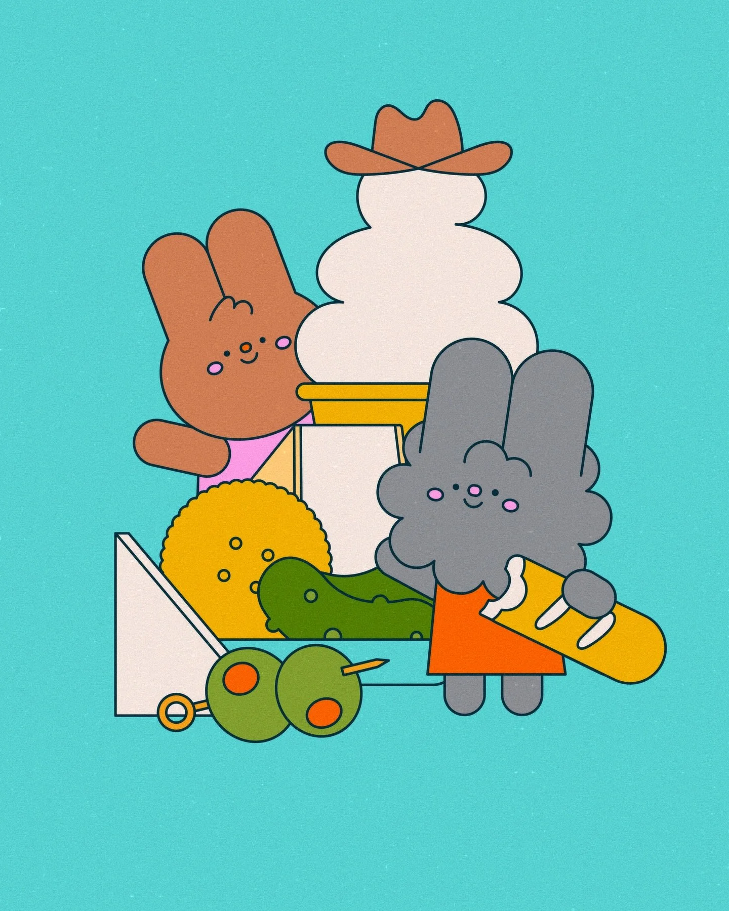 I&rsquo;ve been working on a fun Portland community mural project and dreamed up a couple scenes celebrating two of my favorite Portland food spots @cheeseandcrack and @laurettajeans. I could really go for some soft serve and a chocolate cowboy hat r