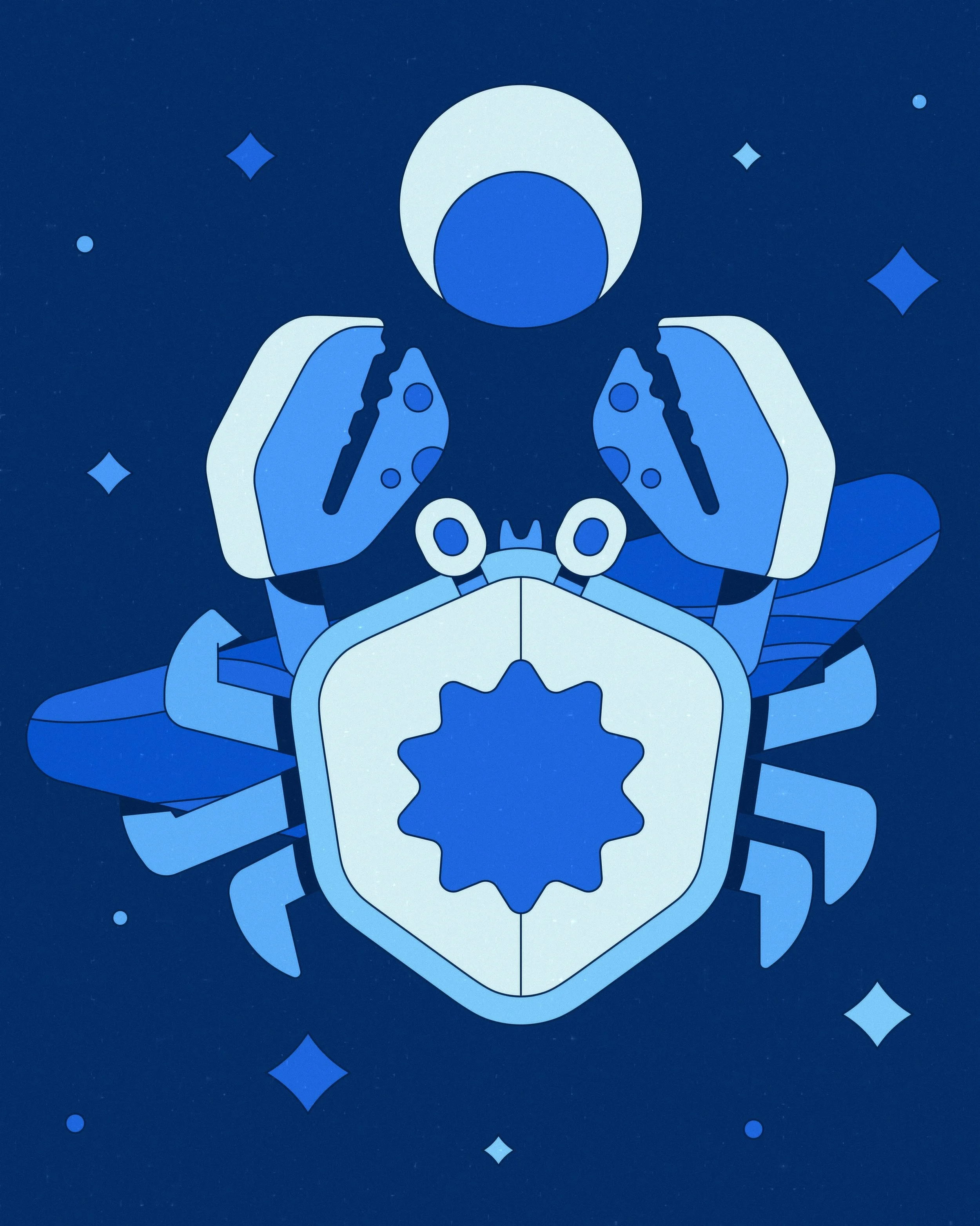 Just saw this crab floating around in the Google Play Store and was reminded of these little horoscope illustrations I did. For all those Cancer babies (well, that sounds horrible) out there, the month is still yours for the next few days. May the st