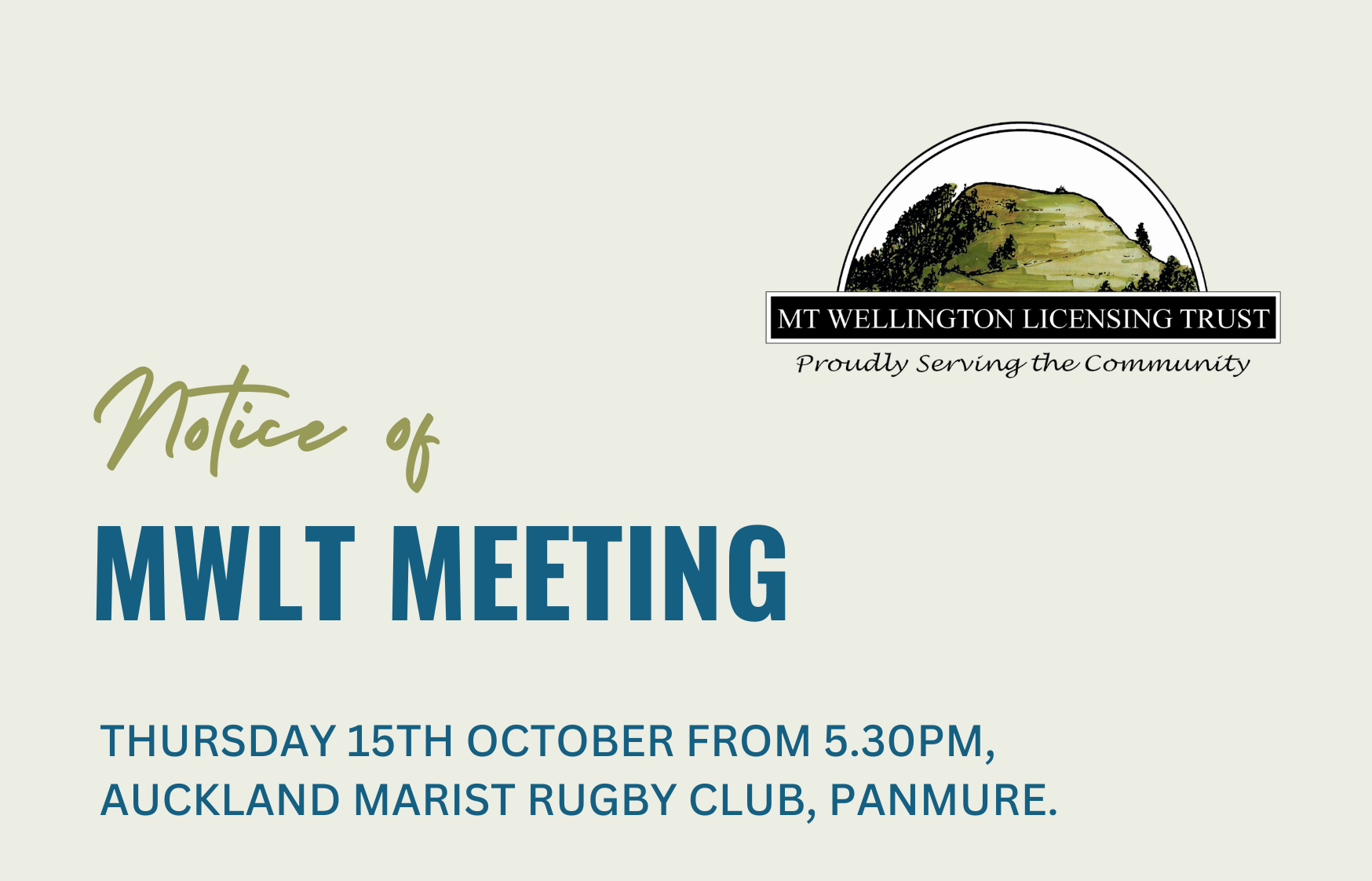 Postponed: MWLT Meeting