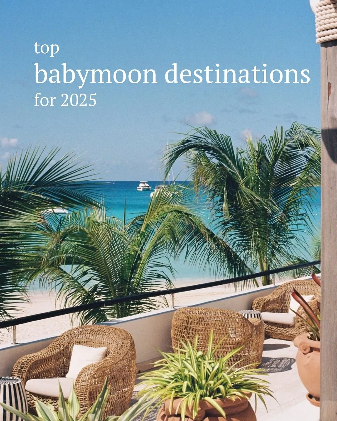 Planning the perfect babymoon? ✨ Our clients are loving these dreamy destinations for 2025&mdash;think luxury resorts, serene beaches, and ultimate relaxation before baby arrives!

Looking for more inspo? Comment &ldquo;BABYMOON&rdquo; and we&rsquo;l