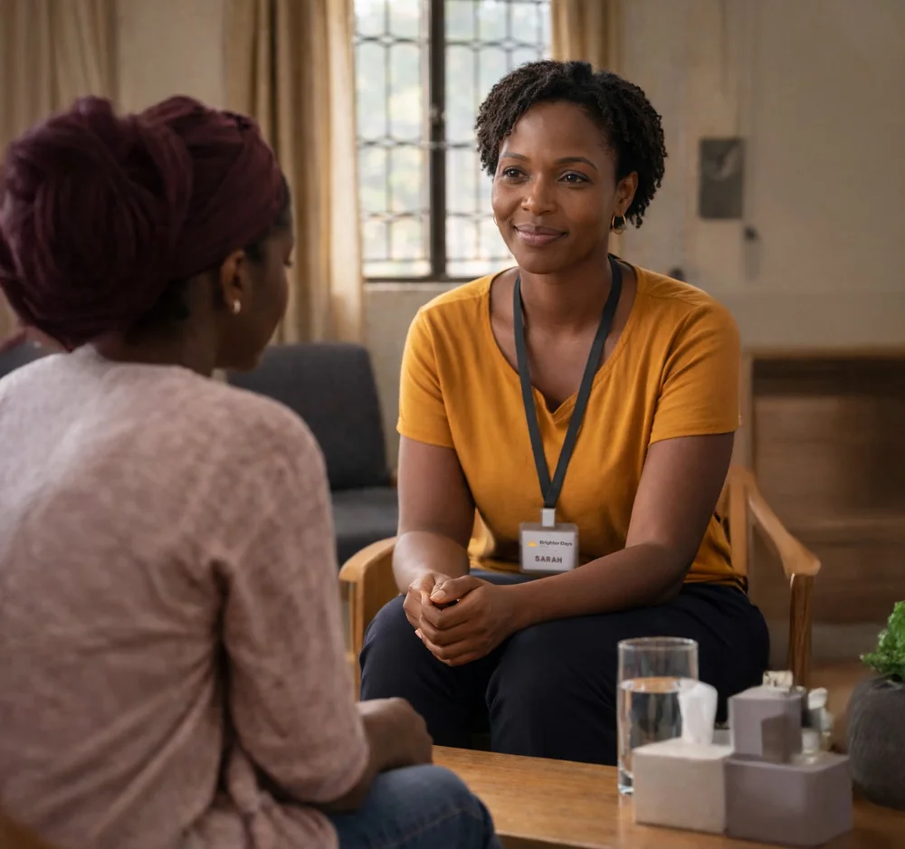 Brighter Days mental health counseling office in Uganda