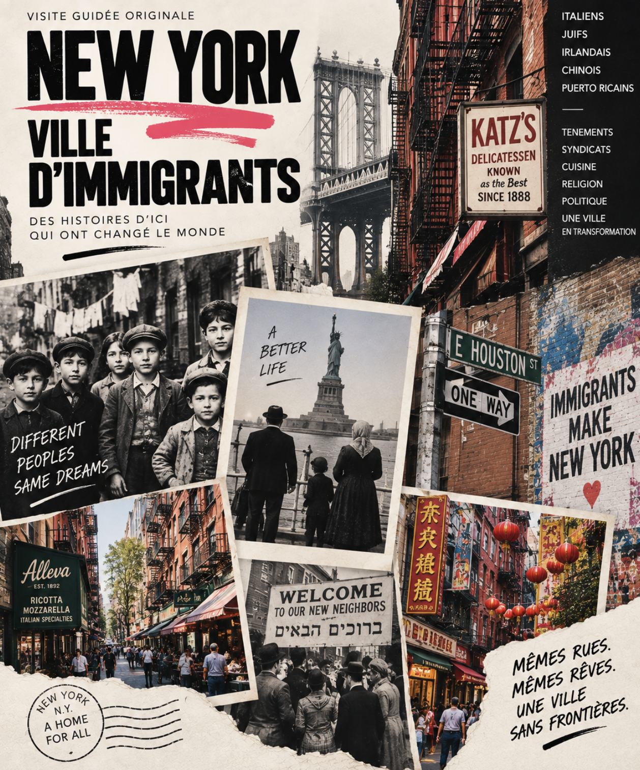 Plongée au coeur des quartiers de Manhattan qui ont accueilli les immigrants au XIXème siècle et ont considérablement influencé la fabrique sociale et économique mais aussi politique et religieuse de la ville
