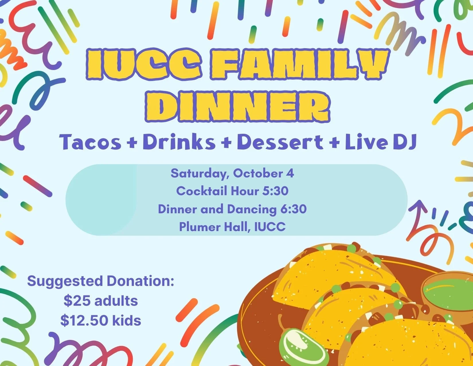 Homecoming IUCC Family Dinner