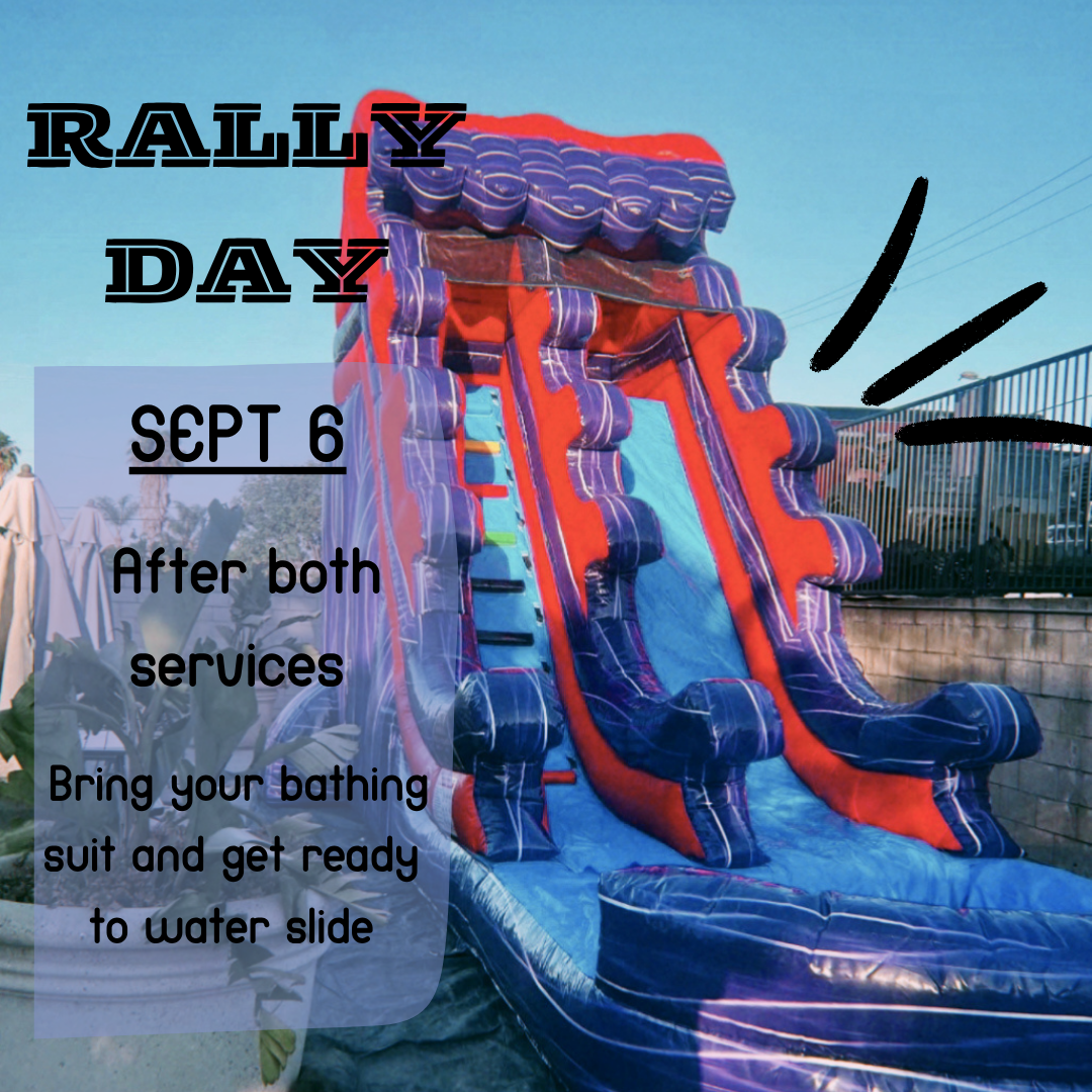 A tall water slide with a ladder on one side and a slide on the other