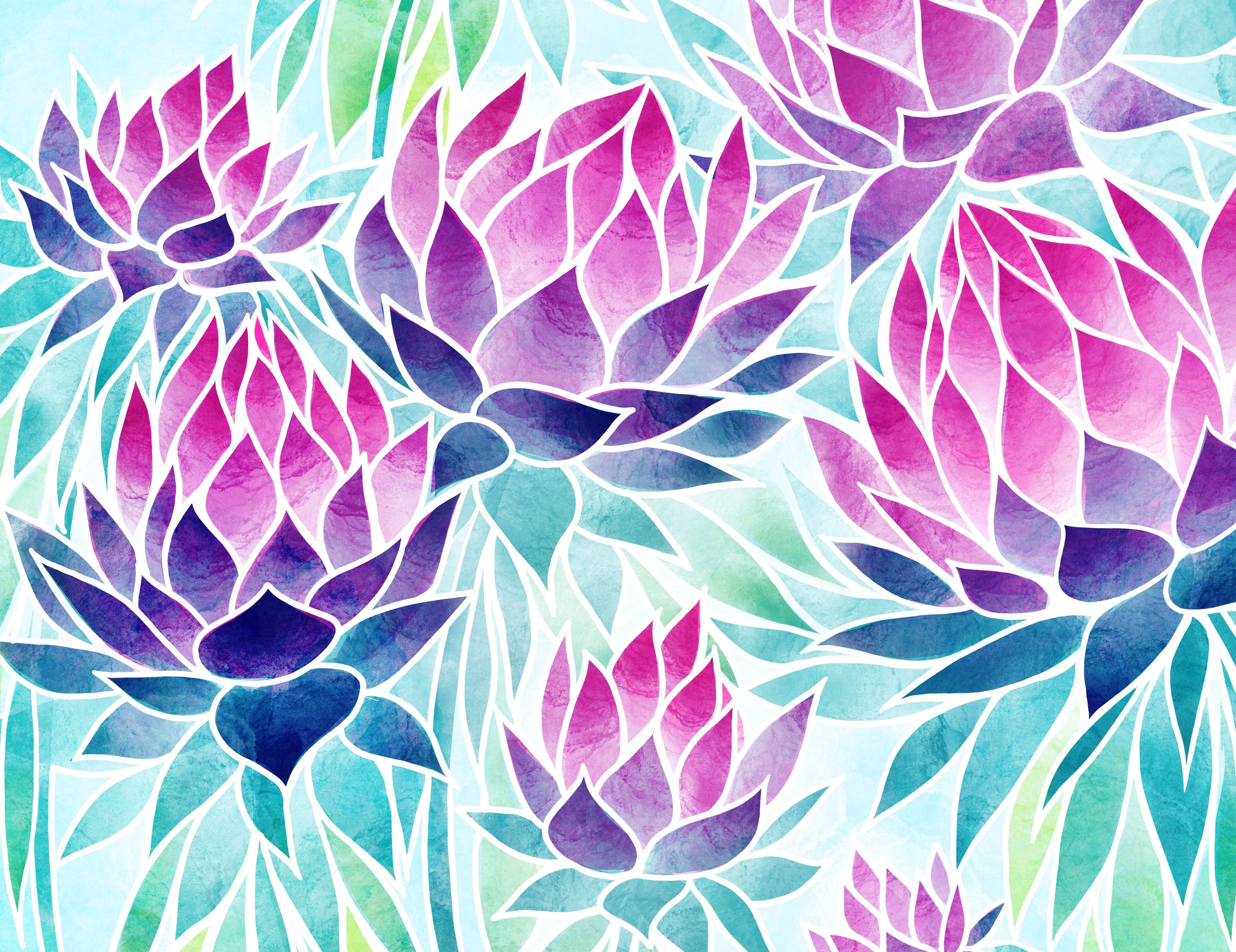 "PineaLotus Garden" - Digital