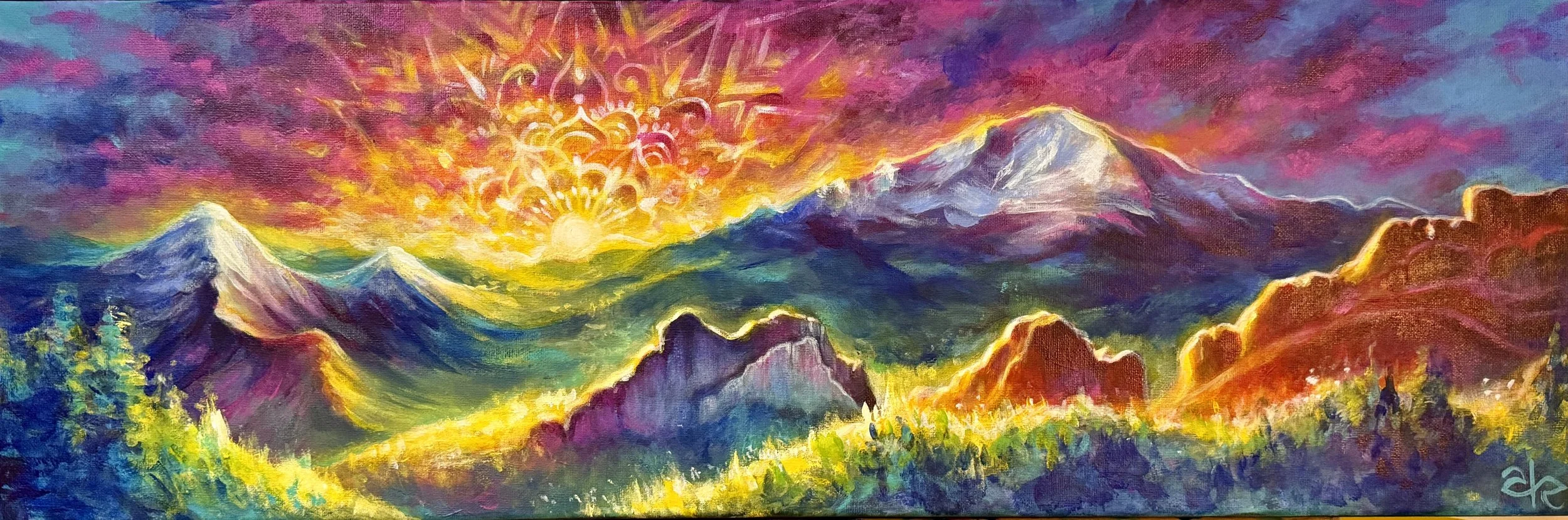 "The Sun Sets on Colorado" -Acrylic on Canvas