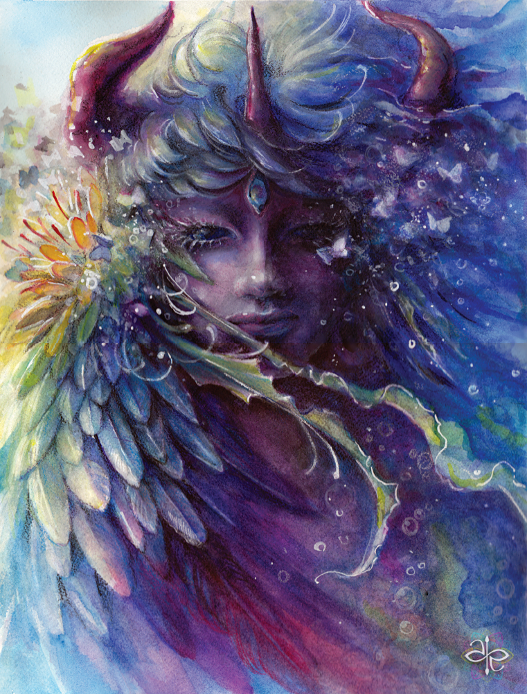 "Butterfly Kisses" - Watercolor