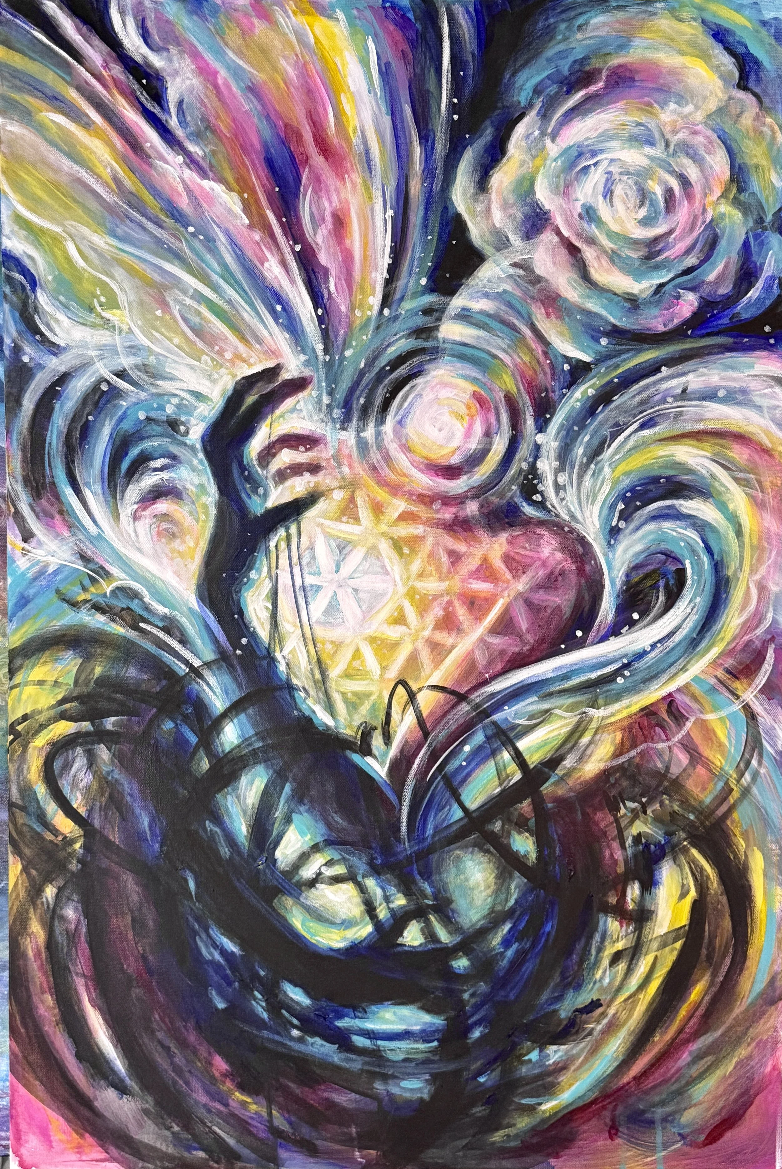 "Emergence" - Acrylic, live painting