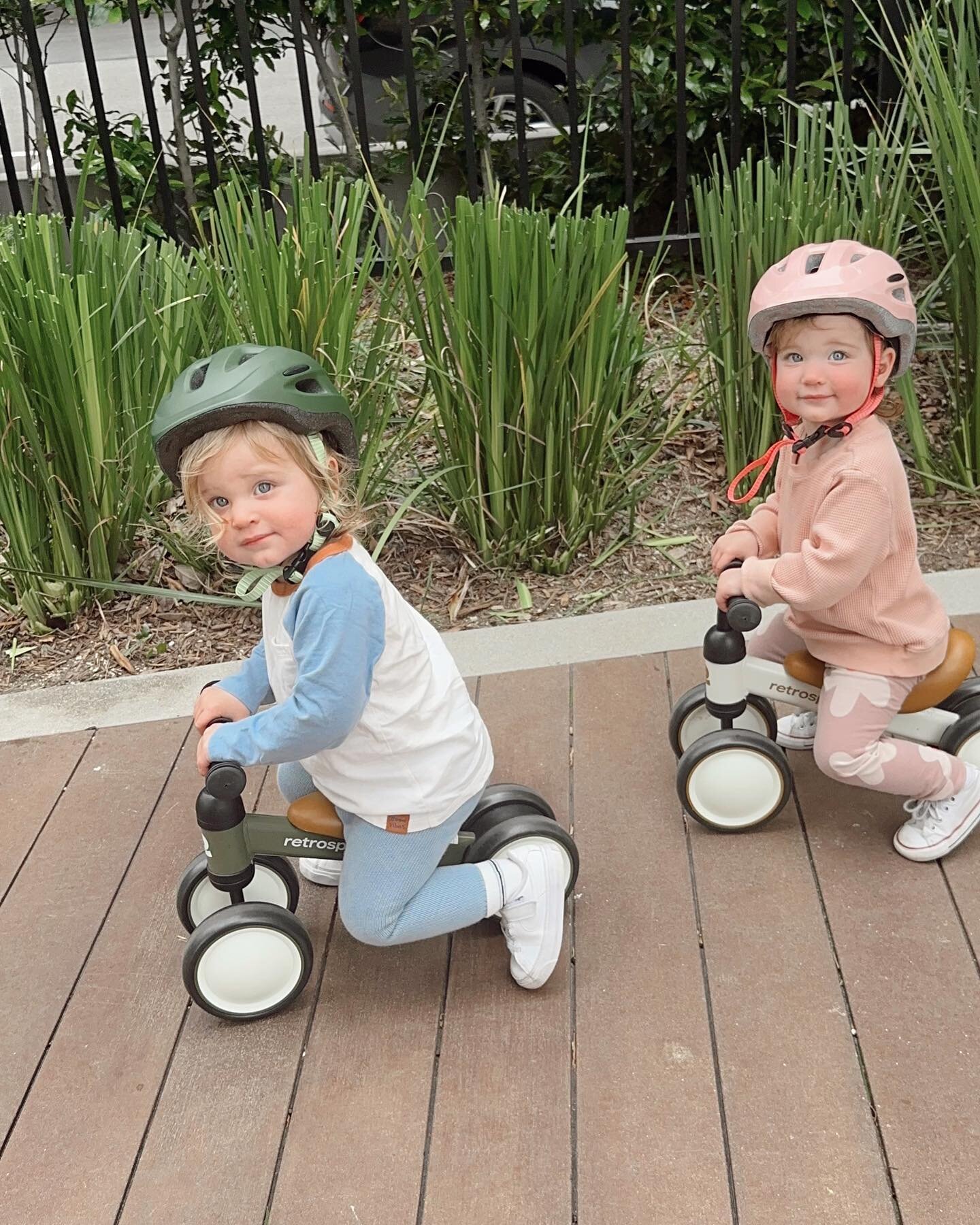 Safety first!! Fun second 😉
.
Side note, we&rsquo;ve almost outgrown our balance  bikes and need to upgrade. Any favorites out there?