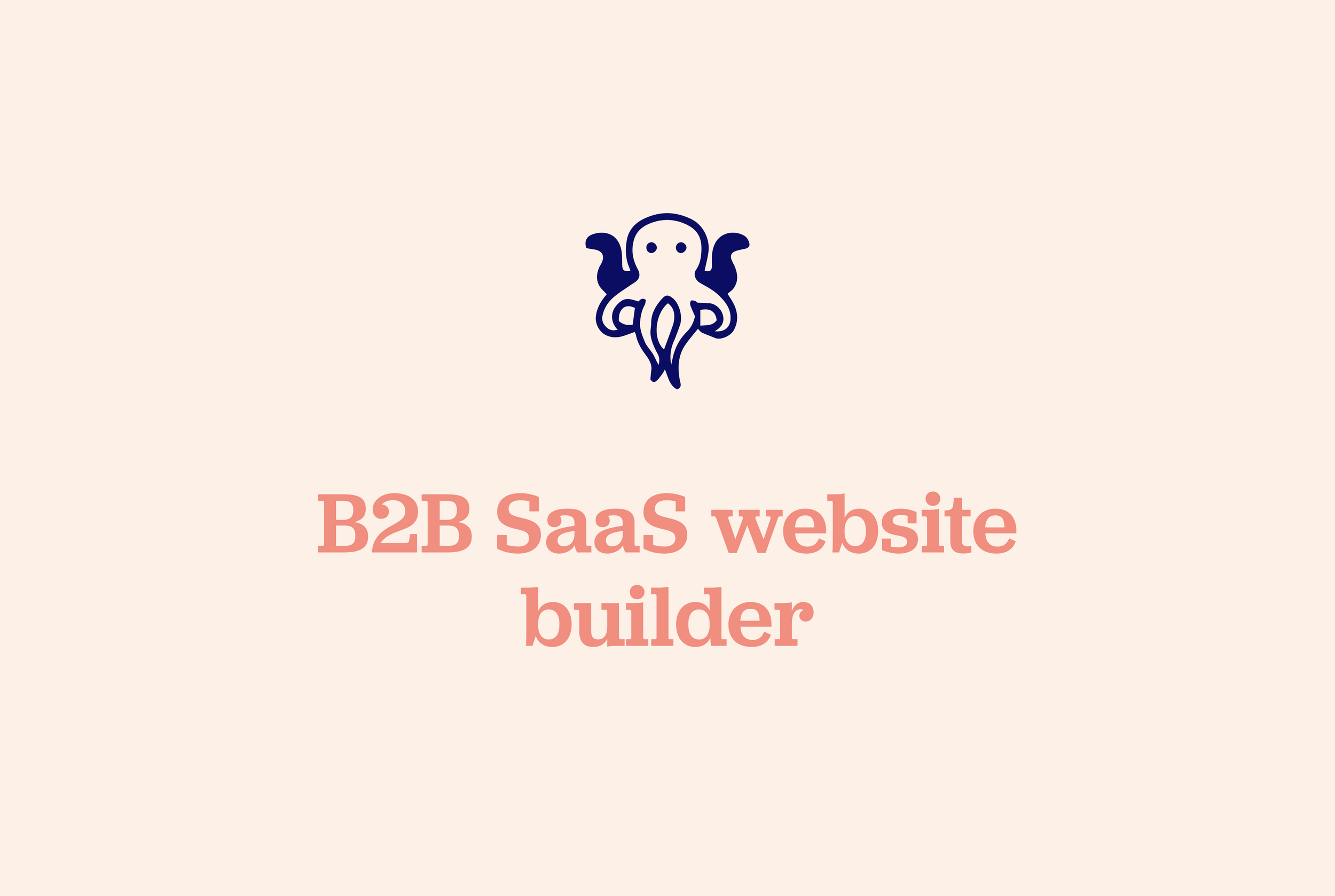 B2B SaaS website builder
