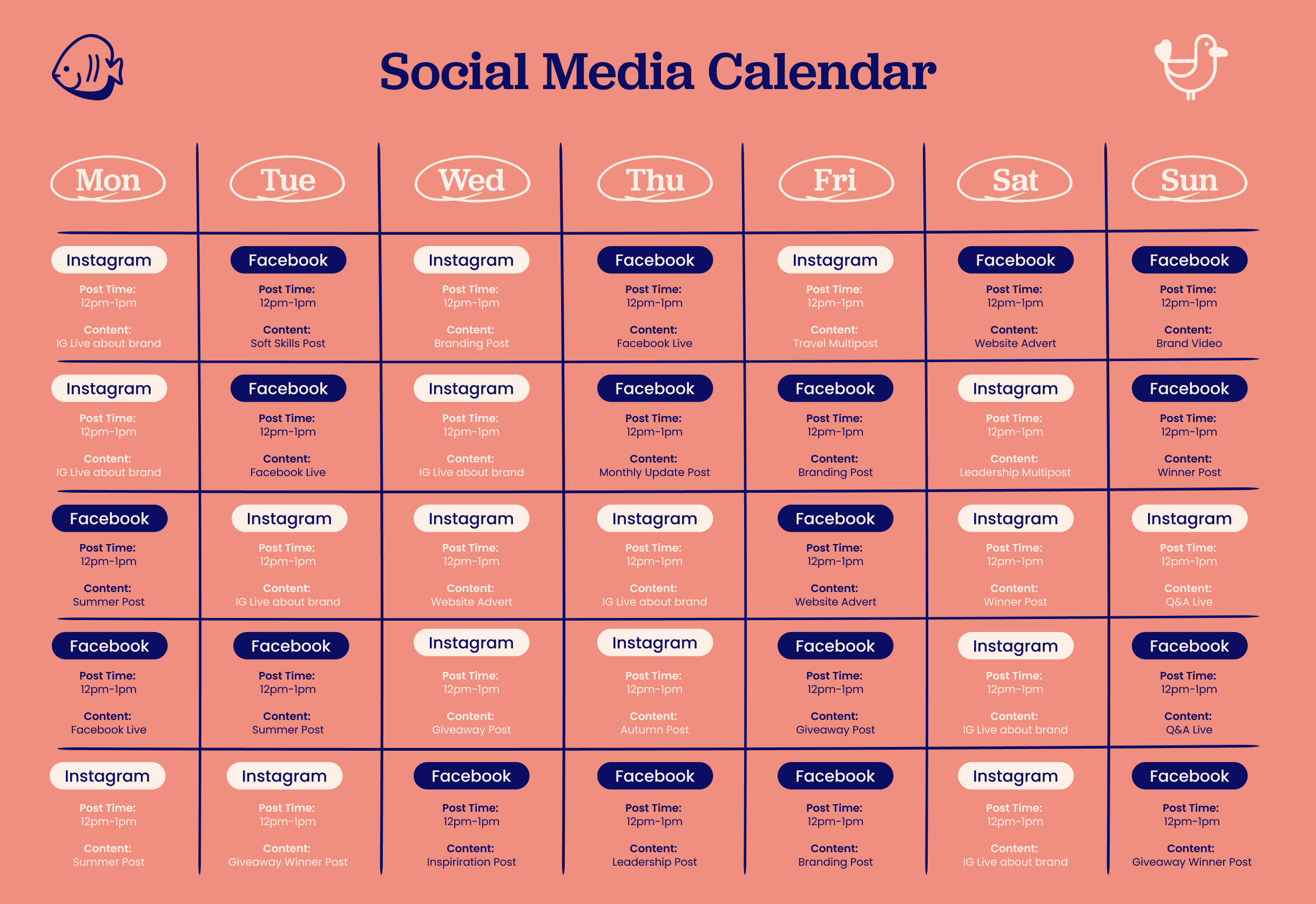 Tips for building a good social content calendar otterhalf co Tips for building a good social content calendar otterhalf co