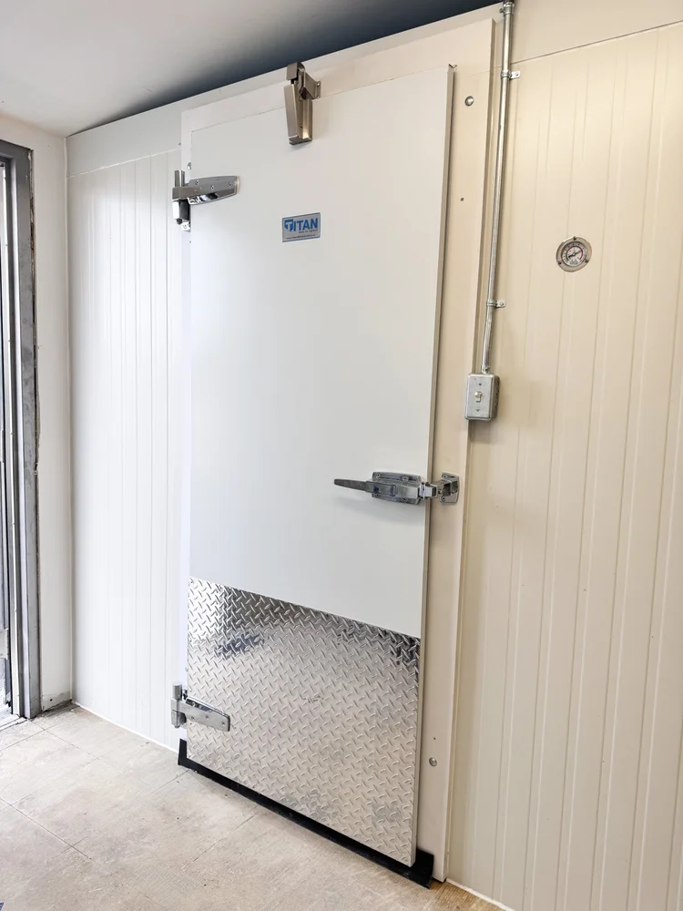 Completed commercial walk-in freezer build by Titan Walk-In Coolers