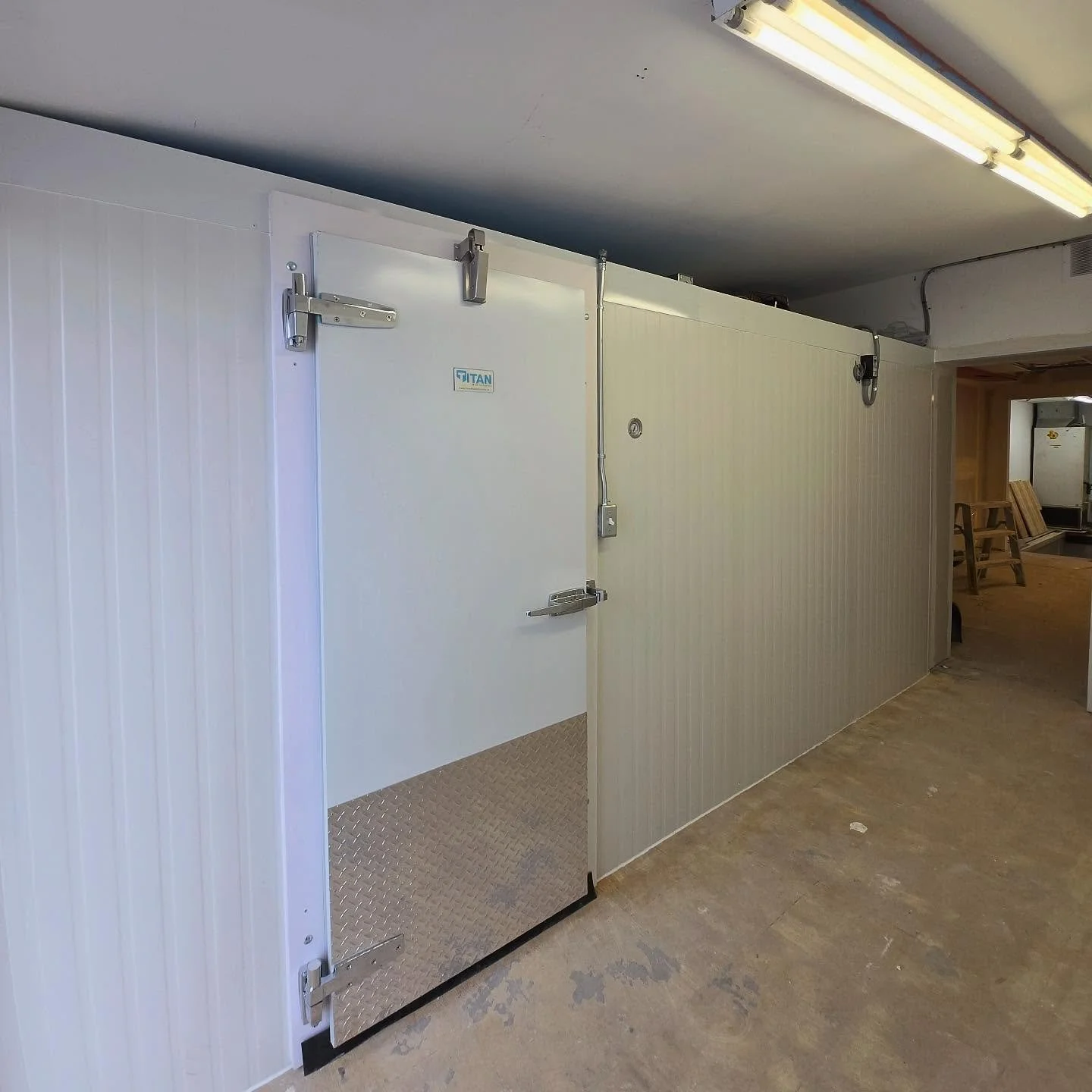 Wrapping up another walk-in cooler install for a new butcher shop in North Bay &mdash; built to handle serious volume and keep things cold year-round.