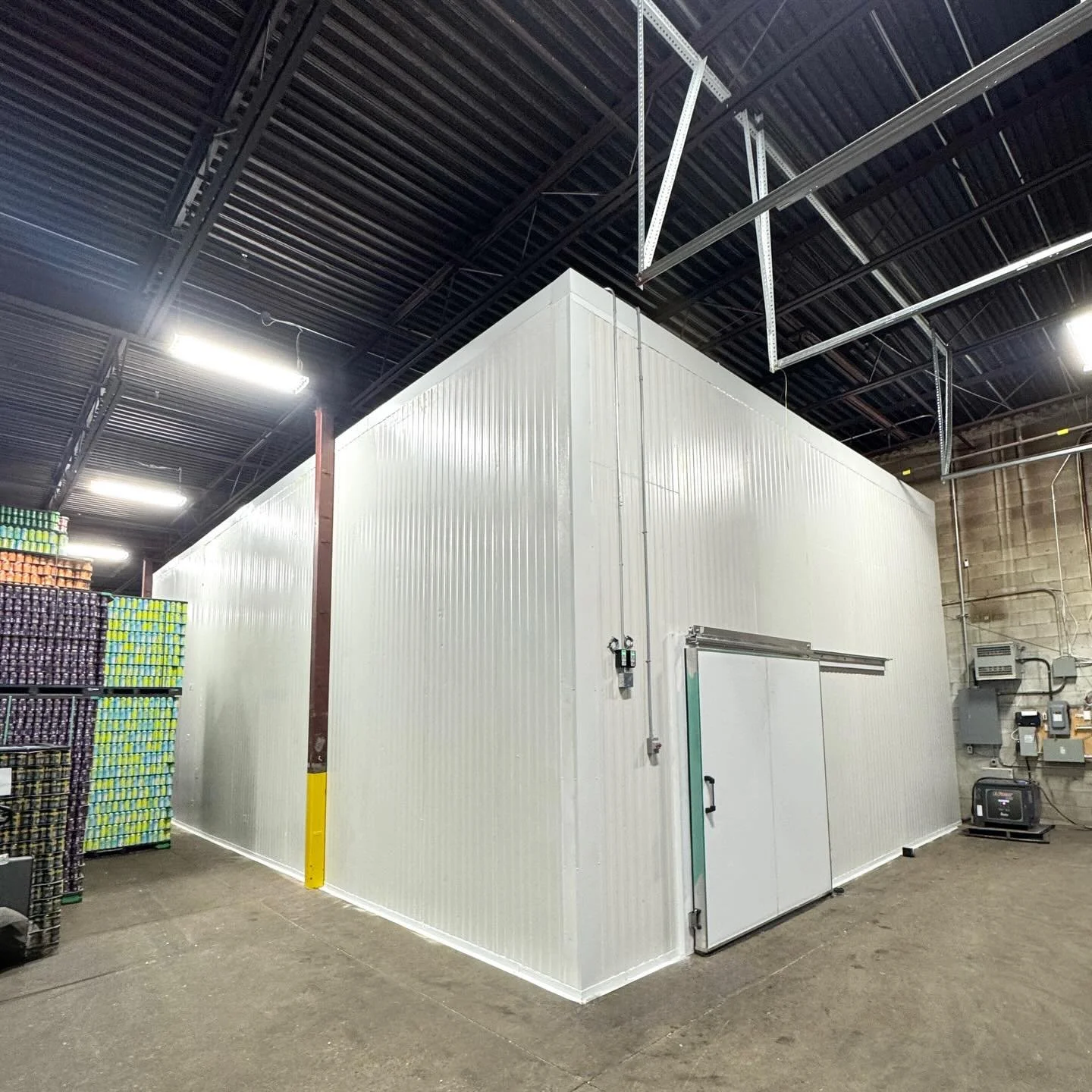 Walk-in cooler installation in progress at a Brampton restaurant