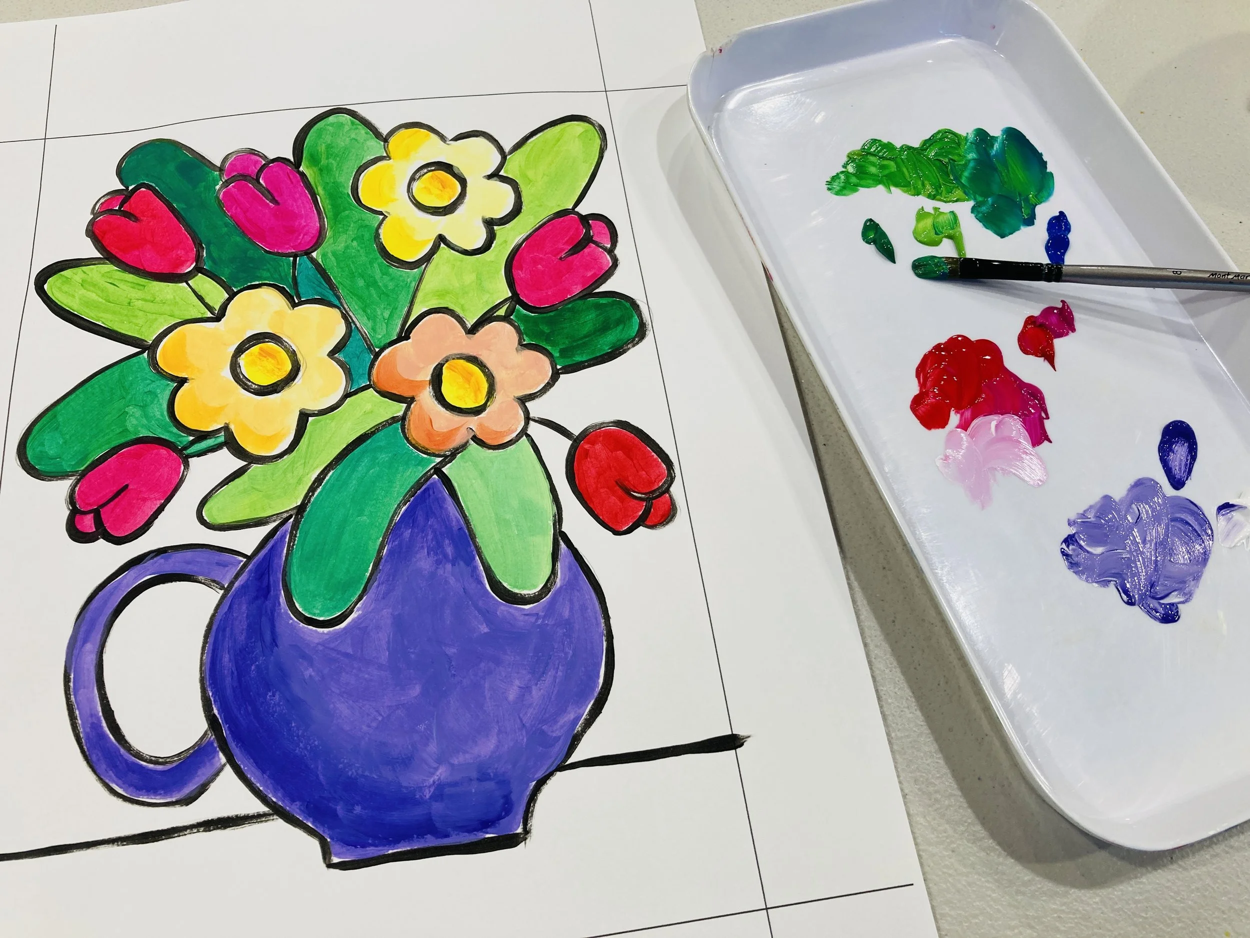 Why my students paint on paper