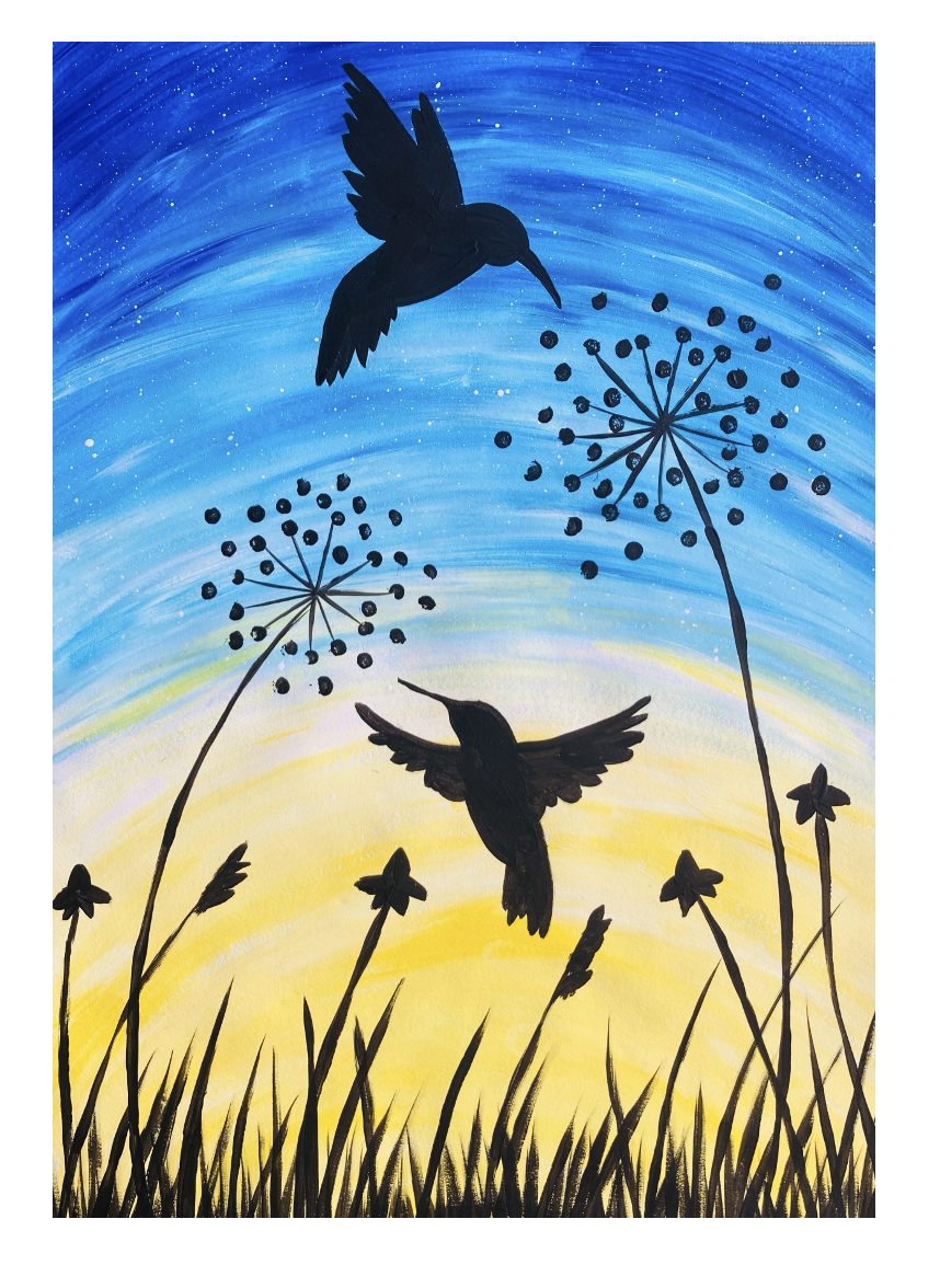 'Hummingbird Sunset' painting workshop - 9 April