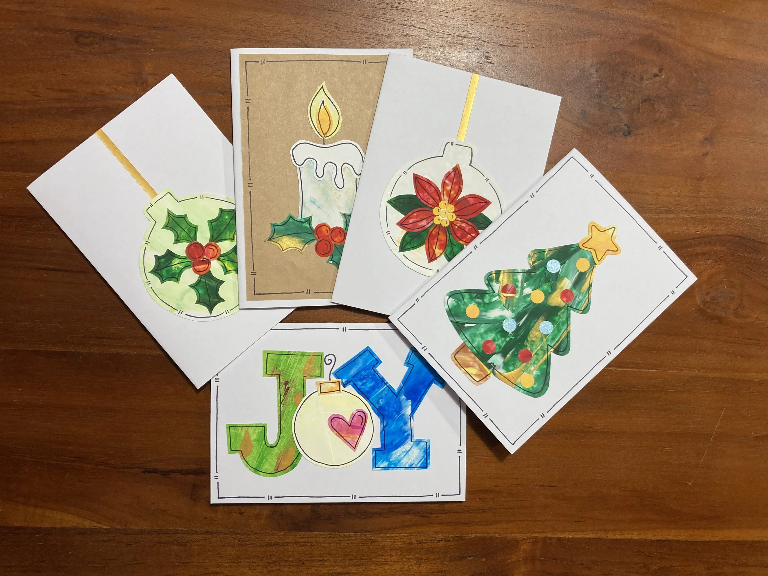 Painted papers Christmas Cards.jpg