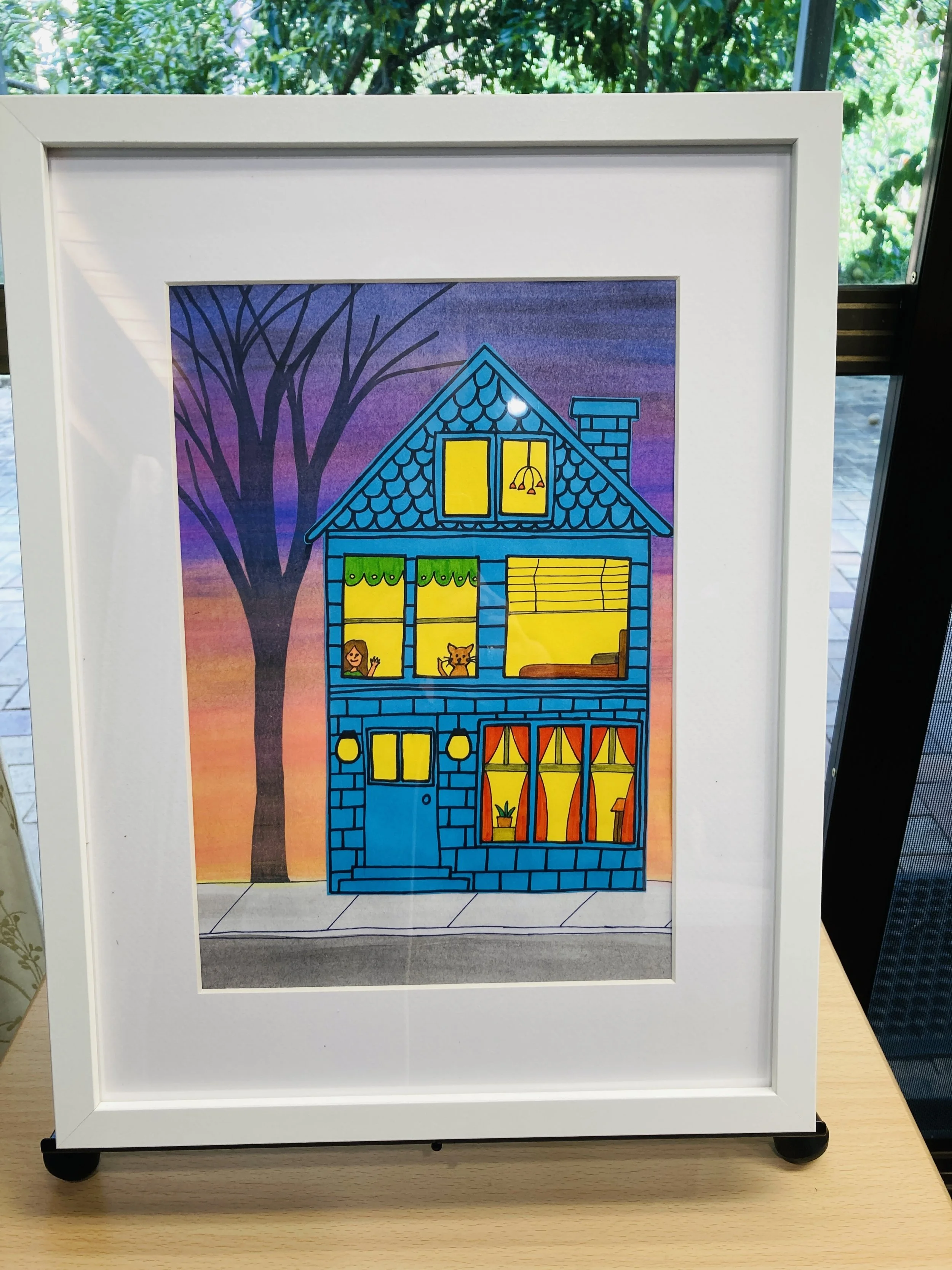 Windows mixed-media artwork framed.jpg
