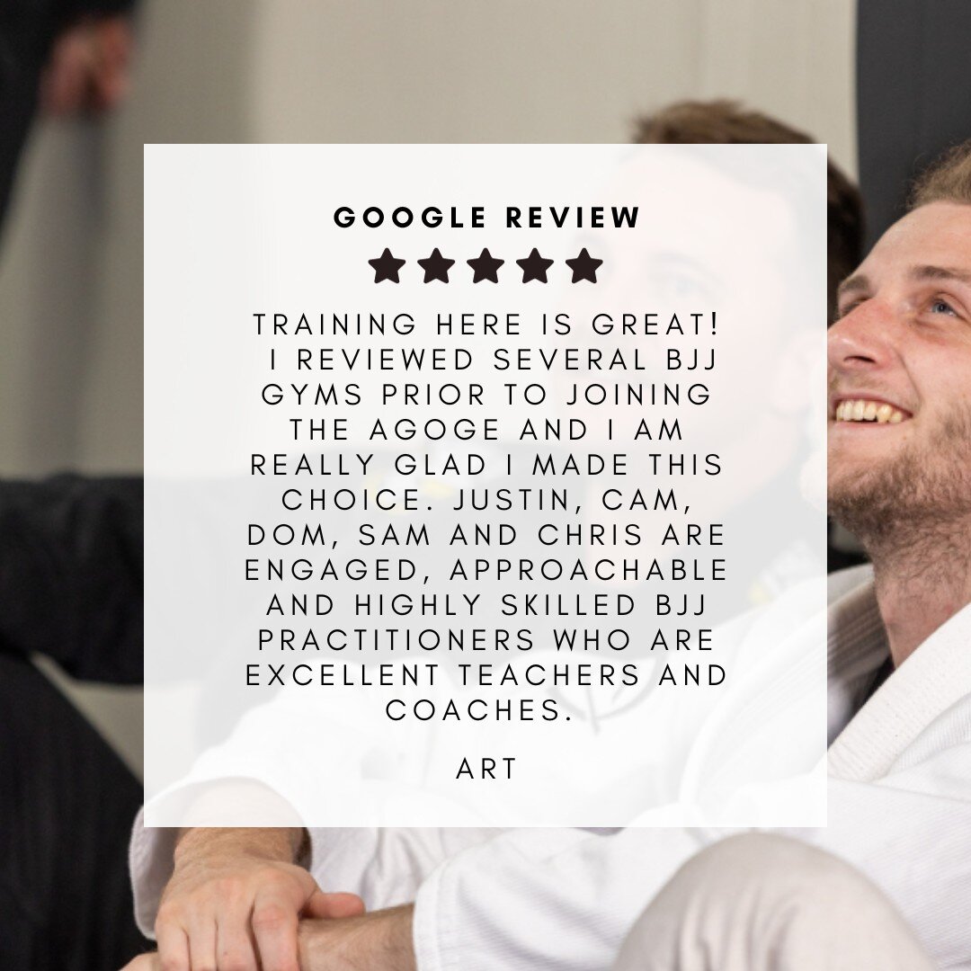 Thank you for the fantastic review! We're thrilled you're enjoying your training at Agoge BJJ. Our team is dedicated to providing a positive and supportive environment for all levels. We appreciate your kind words and look forward to continuing this 