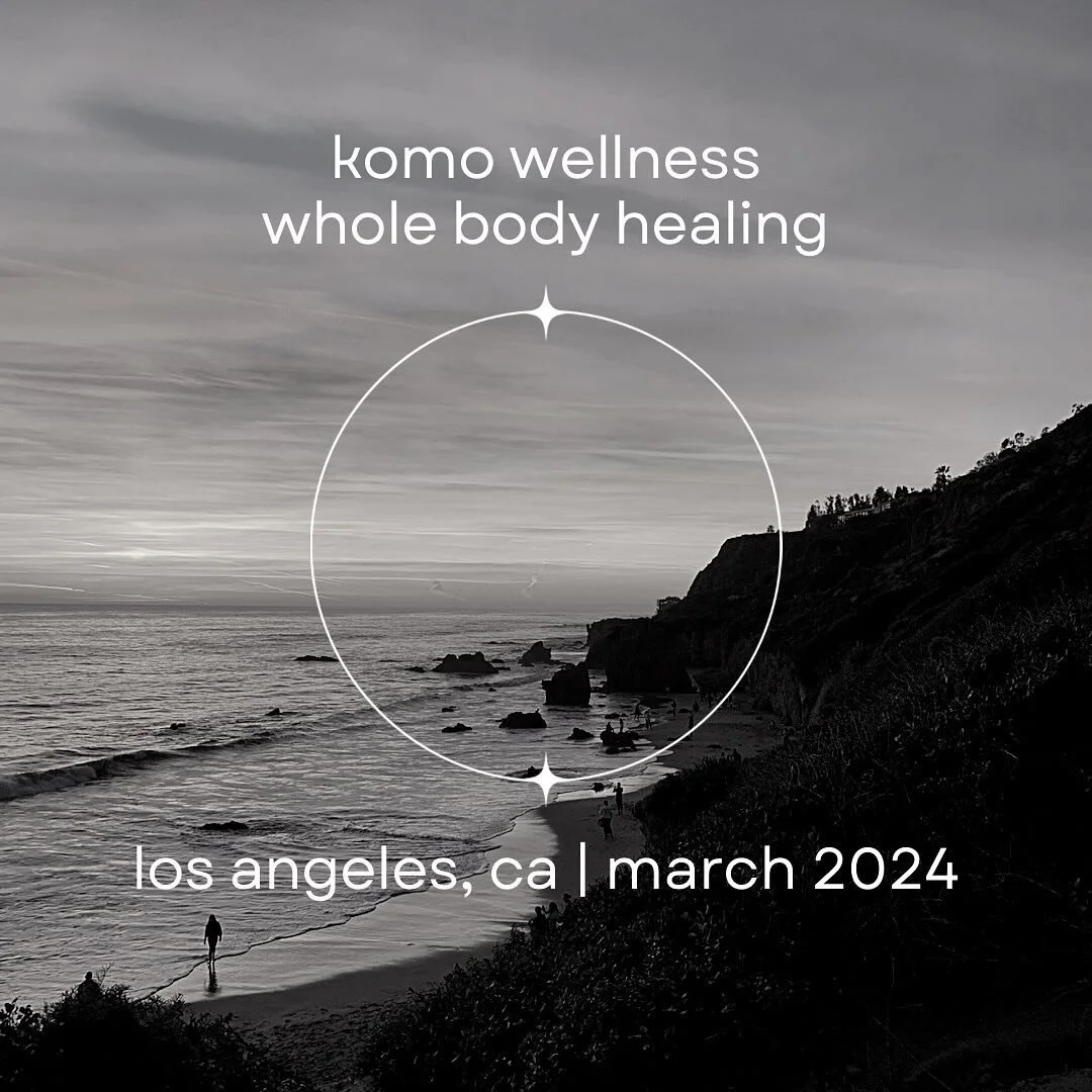 KOMO wellness // Los Angeles 

I will be accepting clients again for bodywork, private yoga, meditation, &amp; other body treatments starting in March 🌀 this time, in my lovely new home studio 🌙 

Website in progress, retreat announcement coming so