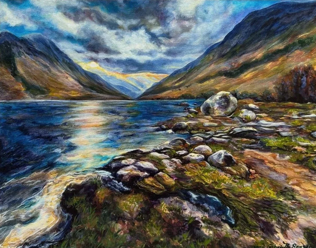 Memories of the Highlands: Glen Etive (2025). 11 x 14 in. Acrylic paint on canvas board. Commissioned.